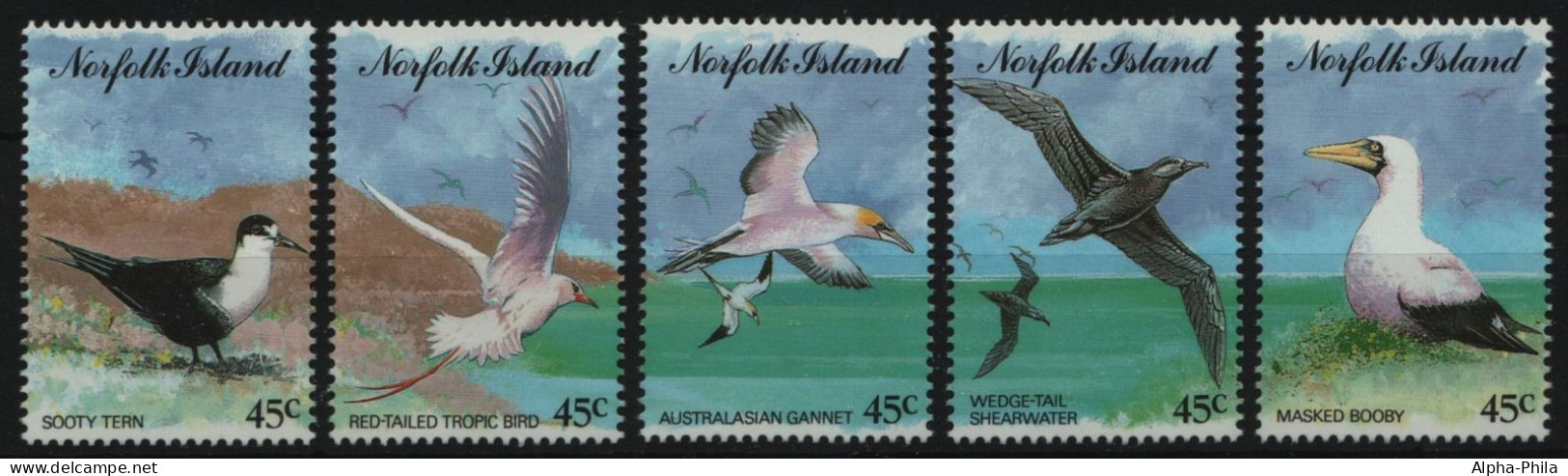 Norfolk-Insel 1994 - Mi-Nr. 569-573 ** - MNH - Vögel / Birds - Einzeln - Norfolk Island