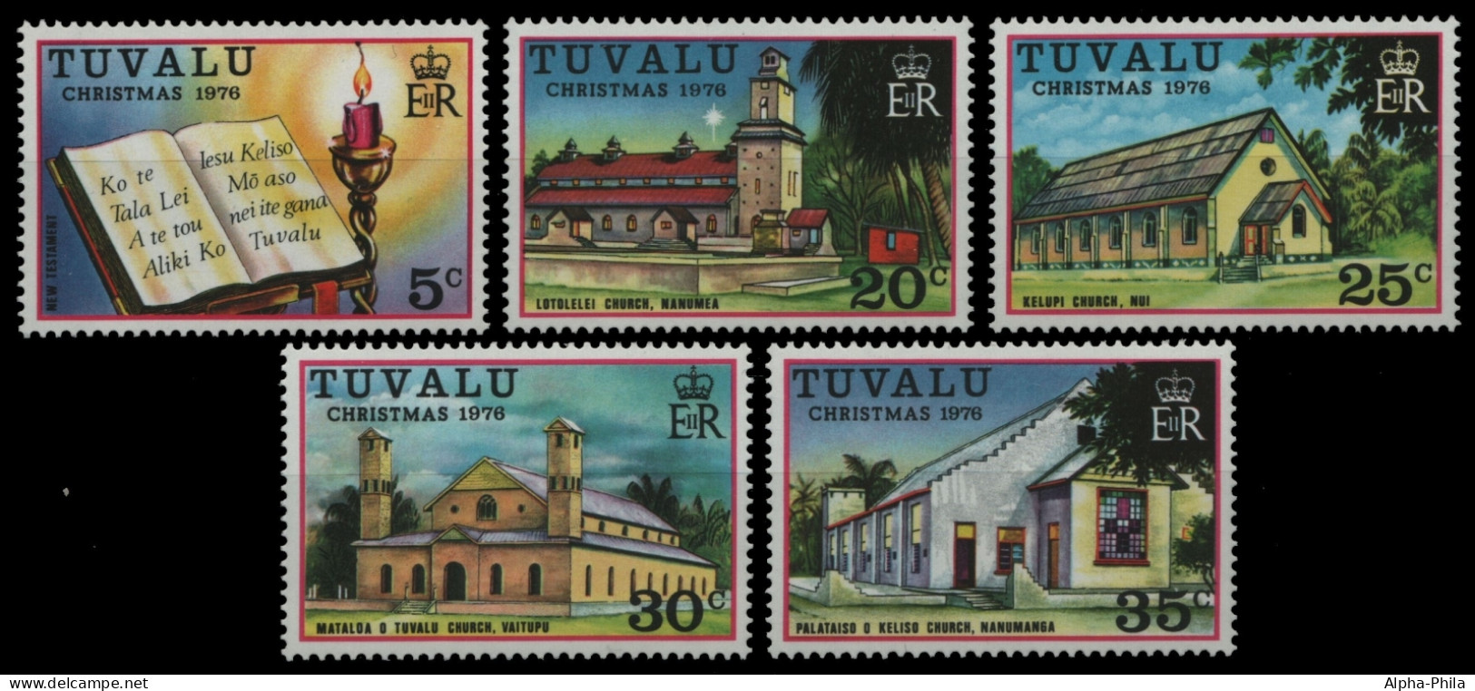 Tuvalu 1976 - Mi-Nr. 38-42 ** - MNH - Weihnachten / X-mas - Tuvalu