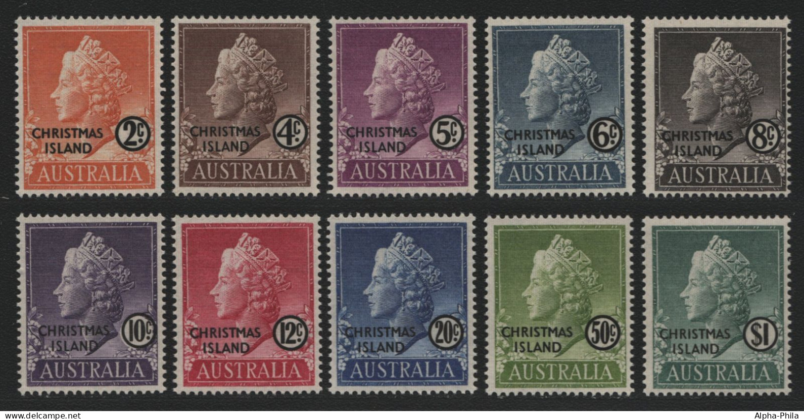 Weihnachtsinsel 1958 - Mi-Nr. 1-10 ** - MNH - Queen Elizabeth II (III) - Christmas Island