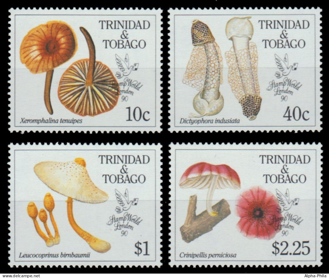 Trinidad & Tobago 1990 - Mi-Nr. 592-595 ** - MNH - Pilze / Mushrooms - Trinité & Tobago (1962-...)