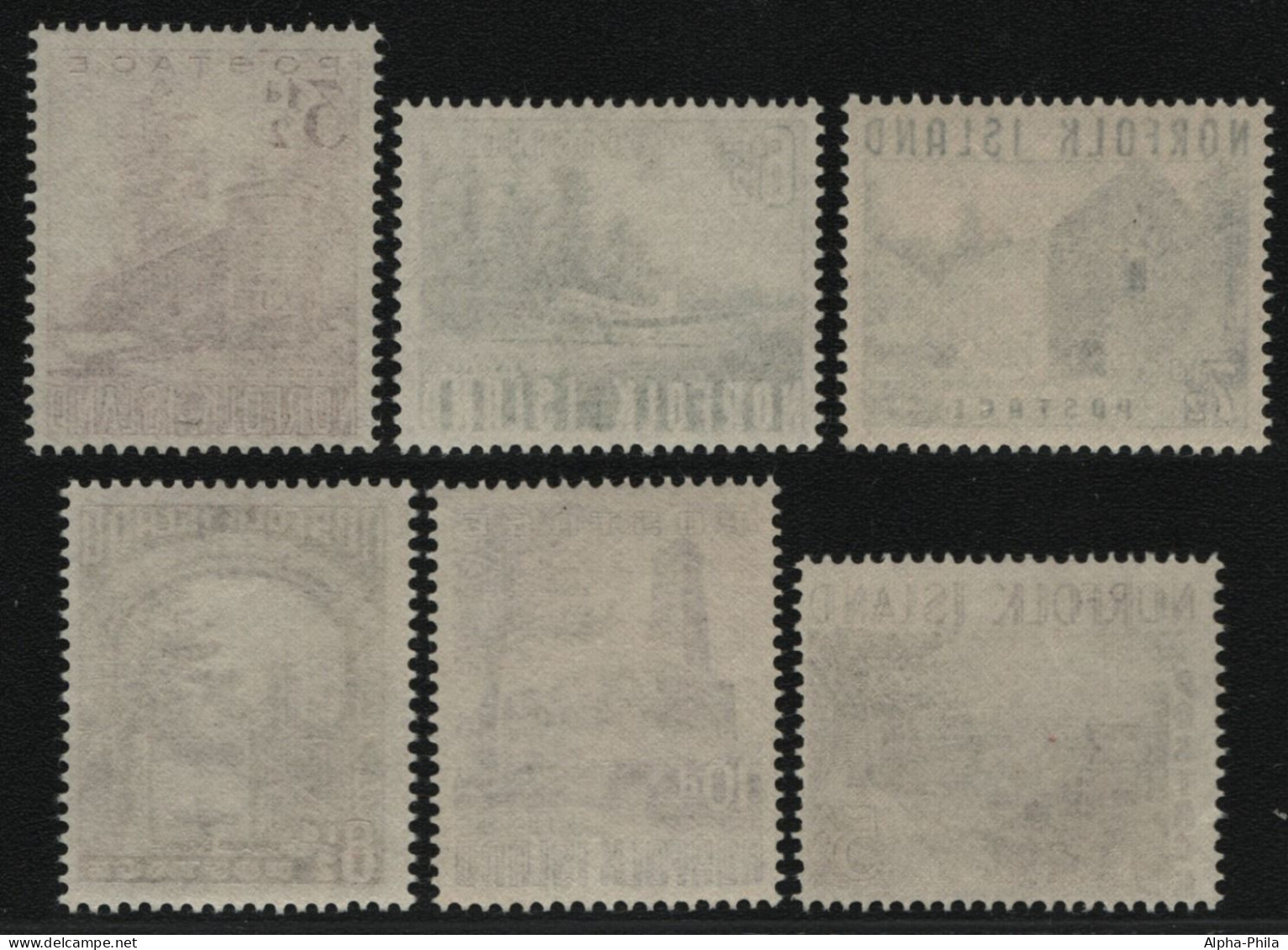 Norfolk-Insel 1953 - Mi-Nr. 15-20 ** - MNH - Freimarken / Definitives (I) - Norfolk Island
