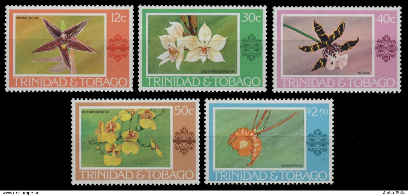 Trinidad & Tobago 1978 - Mi-Nr. 367-371 ** - MNH - Orchideen / Orchids - Trinidad & Tobago (1962-...)