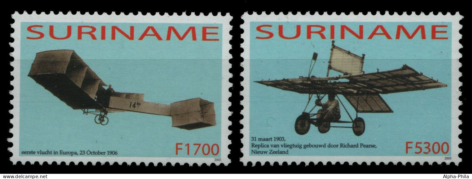 Surinam 2003 - Mi-Nr. 1894-1895 ** - MNH - Flugzeuge / Airplanes - Suriname