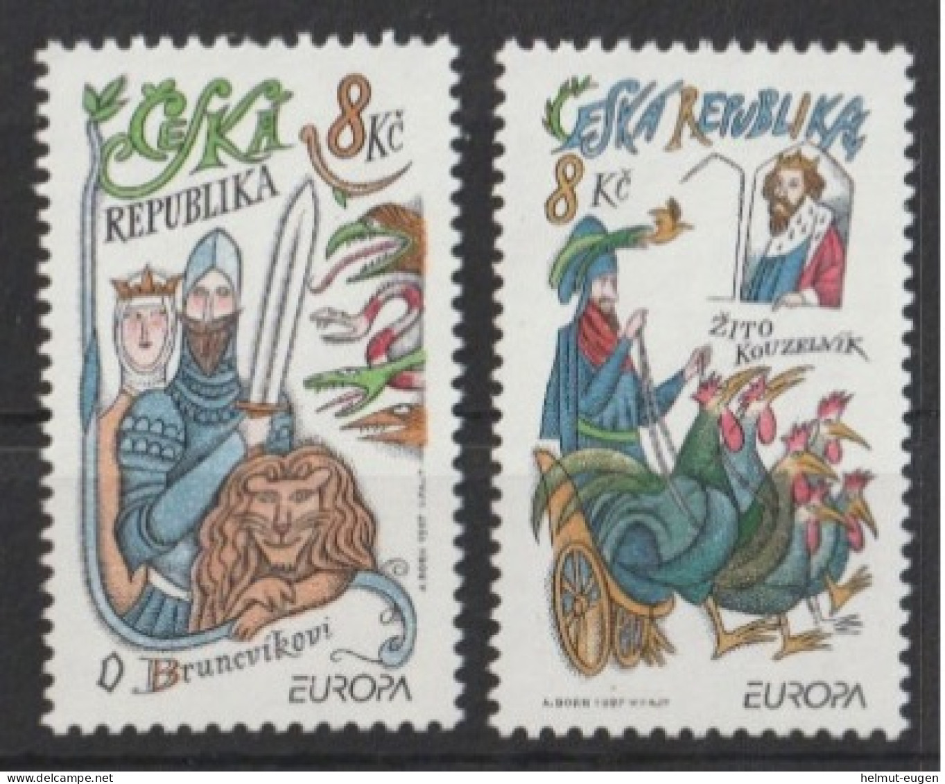 MiNr. 144 - 145 Tschechische Republik    1997, 30. April. Europa: Sagen Und Legenden. - Ongebruikt