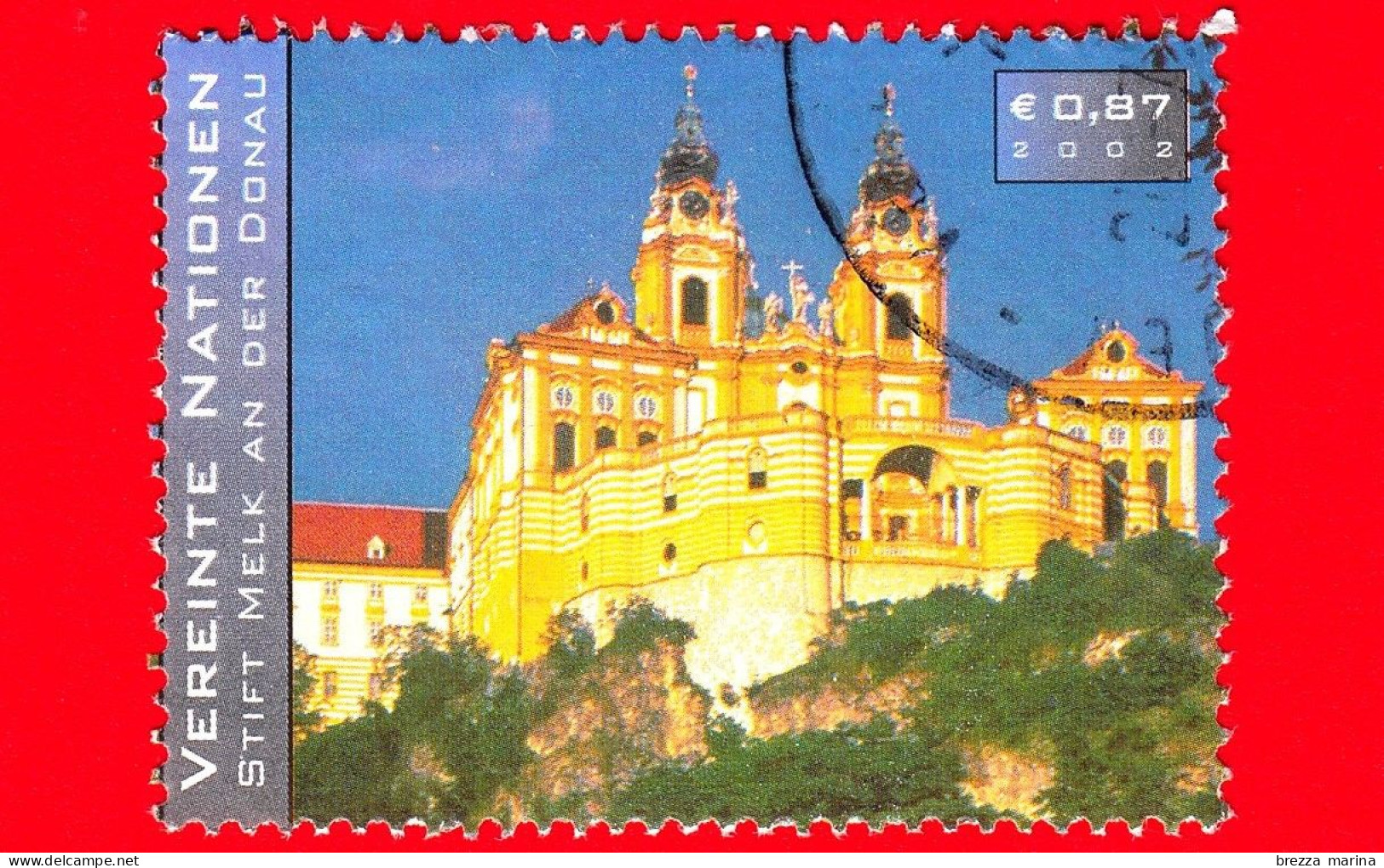 ONU - Nazioni Unite - 2002 - Wachau: Abbazia Di Melk, Austria (Patrimonio Dell'Umanità 2000) - 0.87 - Gebraucht