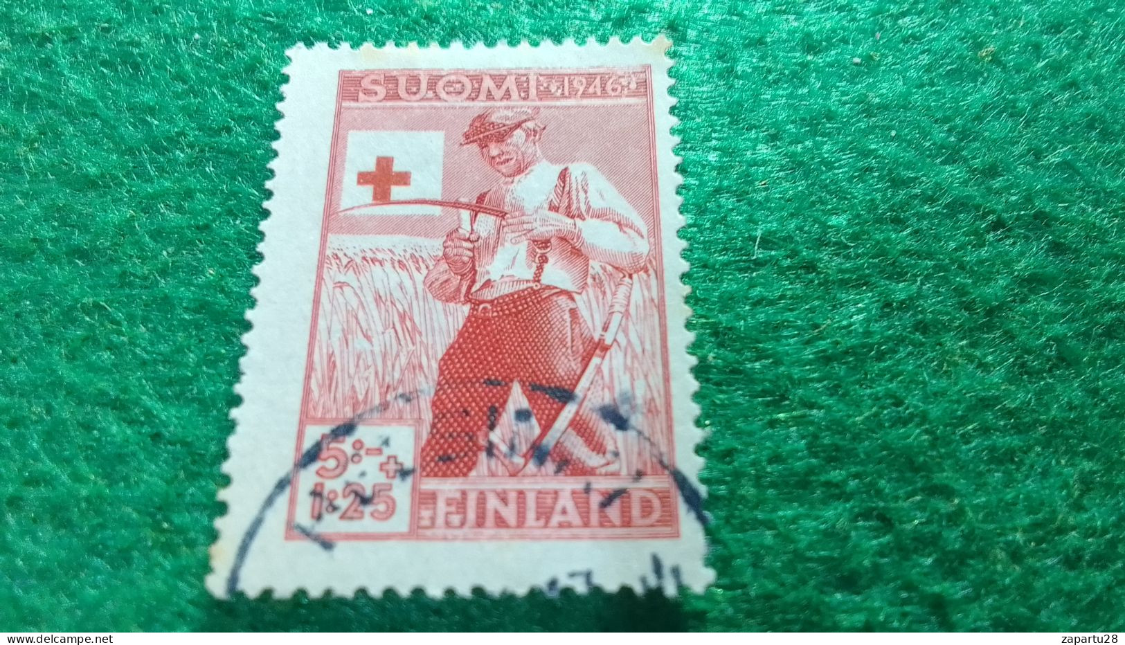 FİNLANDİYA--1946    5+1.25 MK   DAMGALI - Andere & Zonder Classificatie