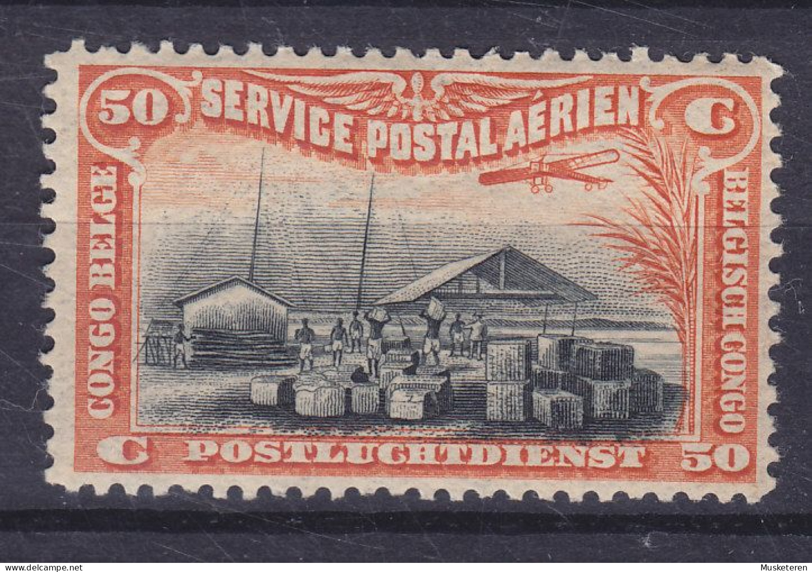 Belgian Congo 1921 Mi. 42, Kai Am Kongo Flugpostmarke Postal Aerien Air Mail, MNH** - Ungebraucht