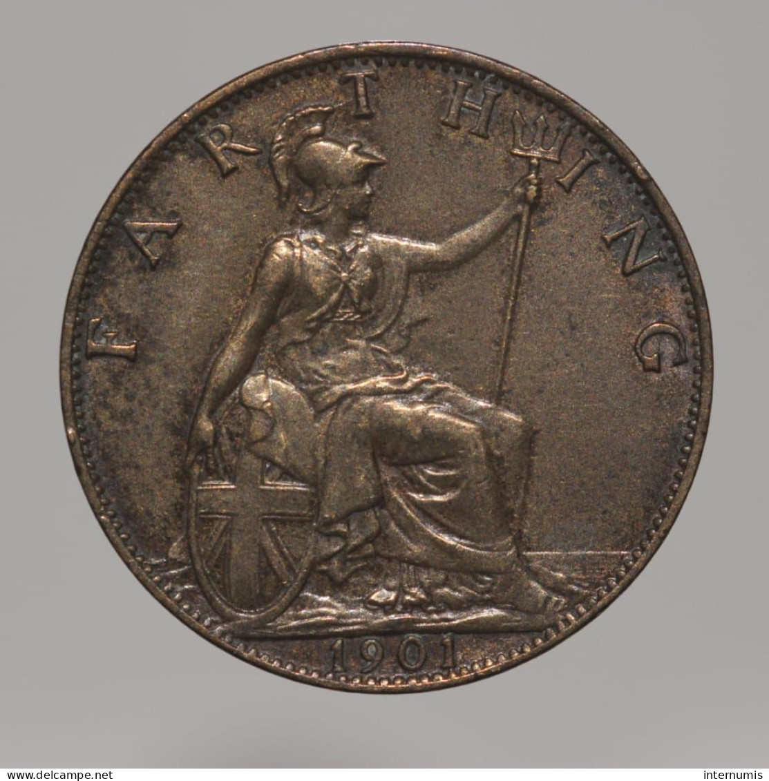 Grande-Bretagne / United Kingdom, Victoria, Farthing, 1901, Bronze, TTB+ (AU), KM#788.2 - B. 1 Farthing