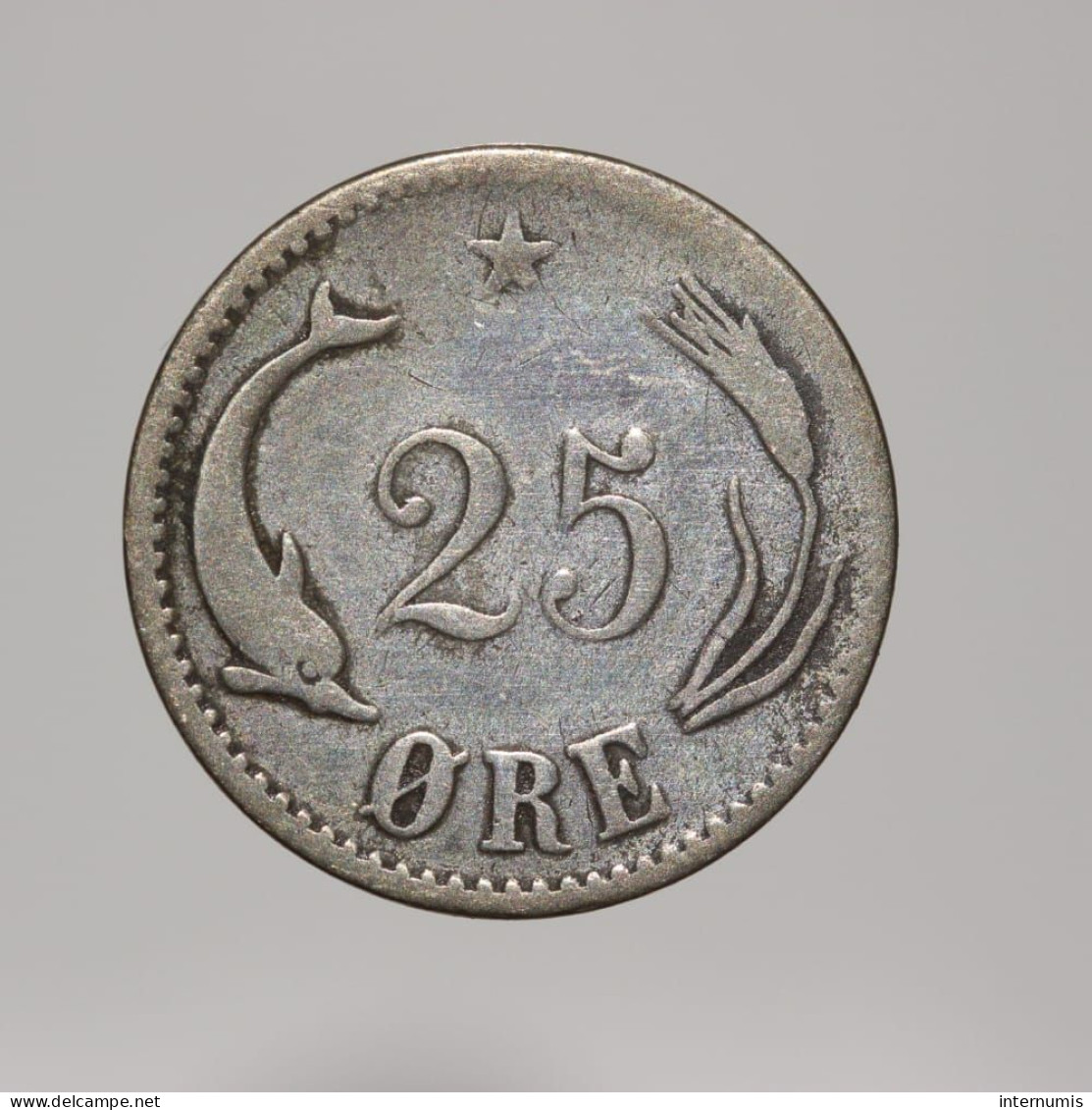 Danemark / Denmark, Christian IX, 25 Ore, 1874, Argent (Silver), TB (F), KM#796.1 - Danemark