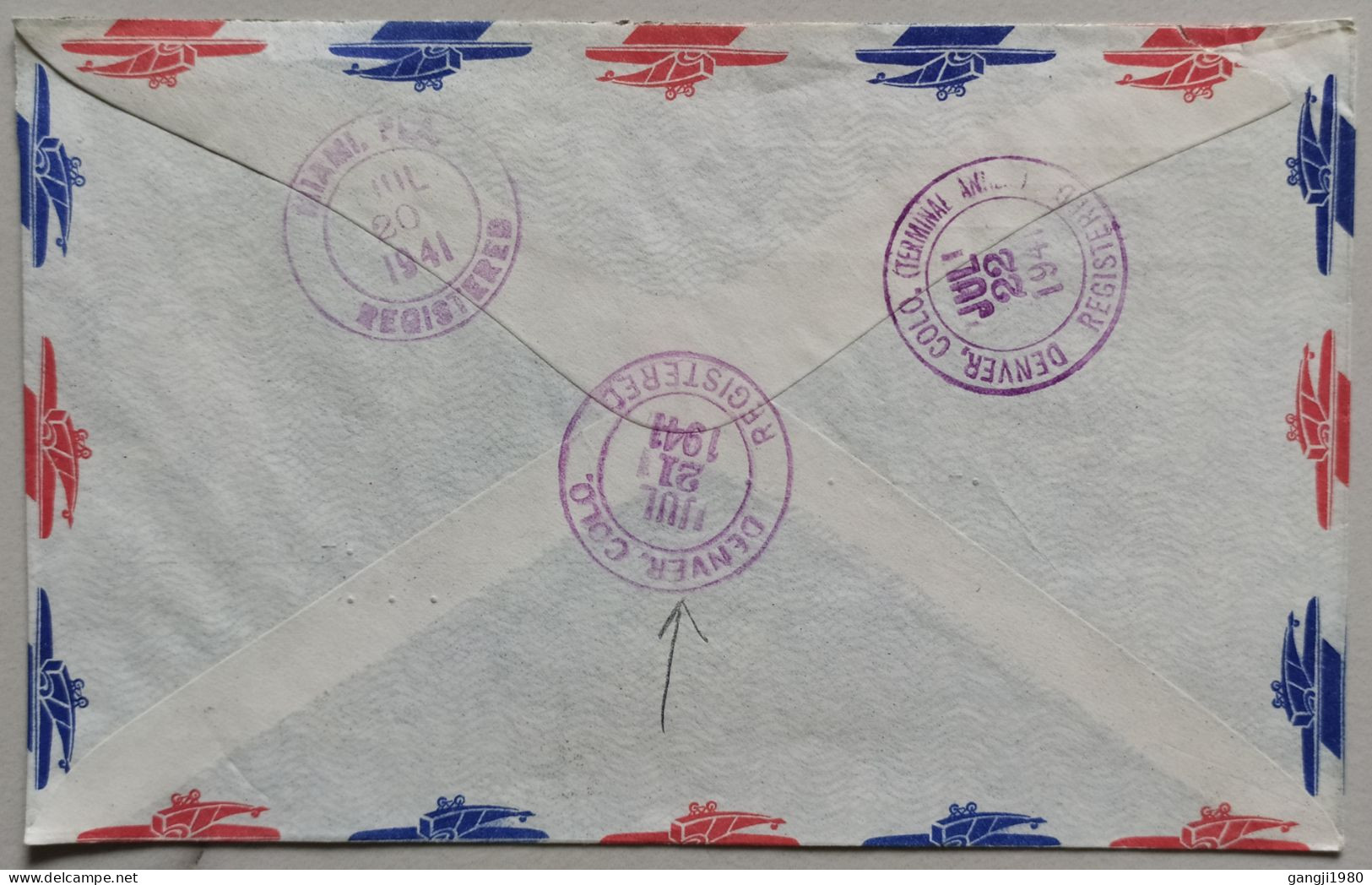 VENEZUELA 1941, WORLD WAR 2, COVER USED TO USA, OFFICIAL SIGNED, MINISTRY OF  MINERAL & GEOLOGY, CARACAS & DENVER CITY C - Venezuela