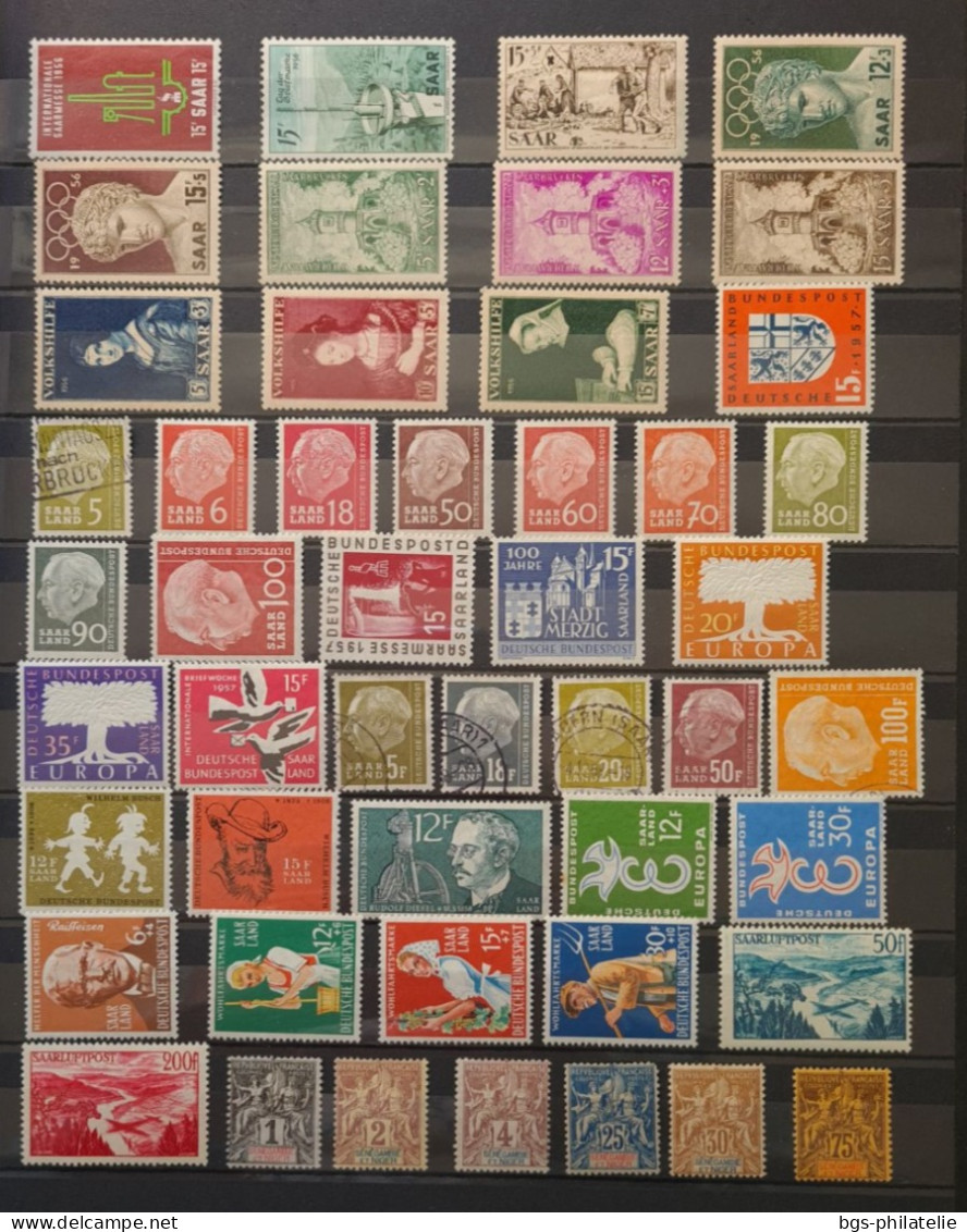 Lot de timbres de colonies Françaises neufs **, neufs * et oblitérés.