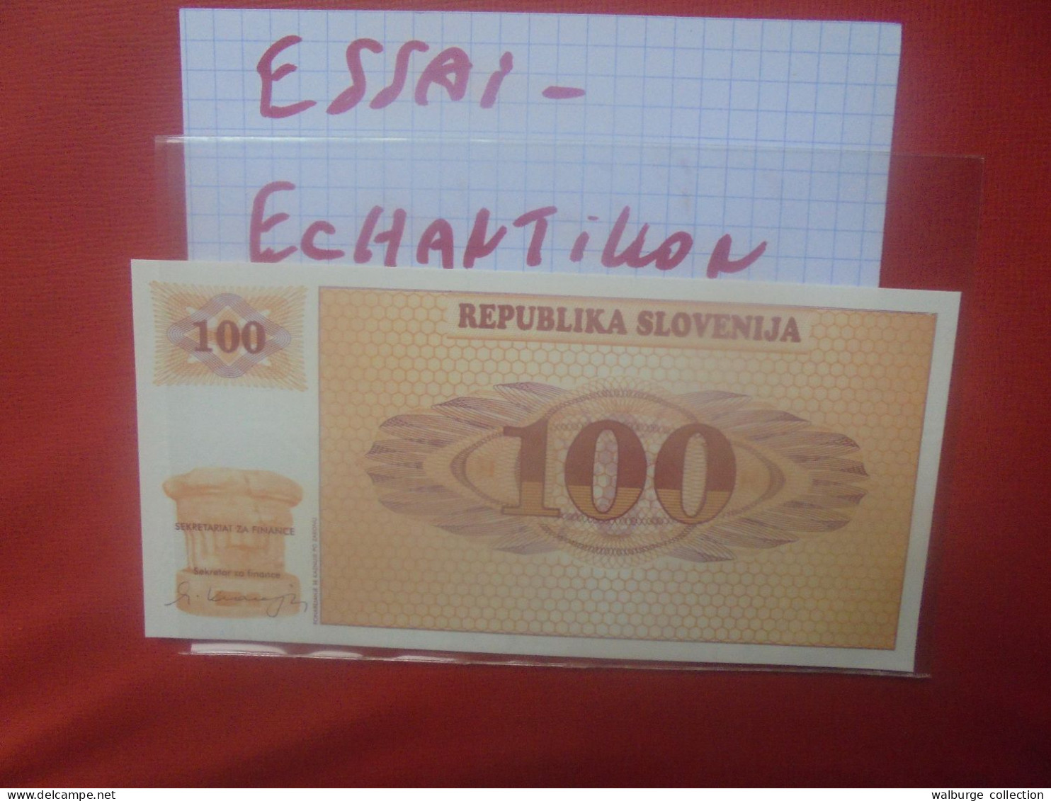 +++ESSAI-ECHANTILLON-VZOREC+++SLOVENIE 100 TOLARJEV 1990 Neuf+++ (B.31) - Eslovenia