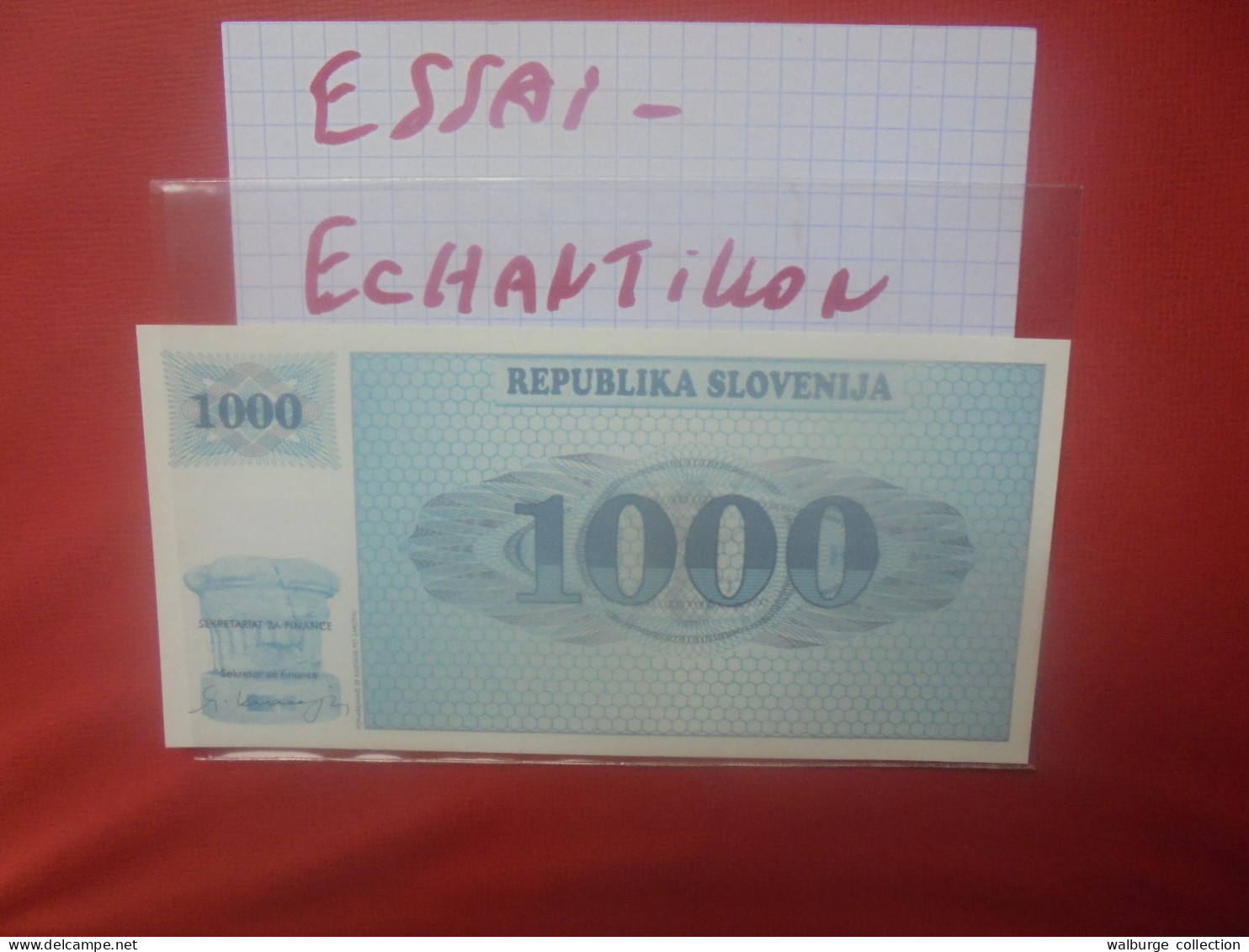 +++ESSAI-ECHANTILLON-VZOREC+++SLOVENIE 1000 TOLARJEV 1991 Neuf+++ (B.31) - Slowenien