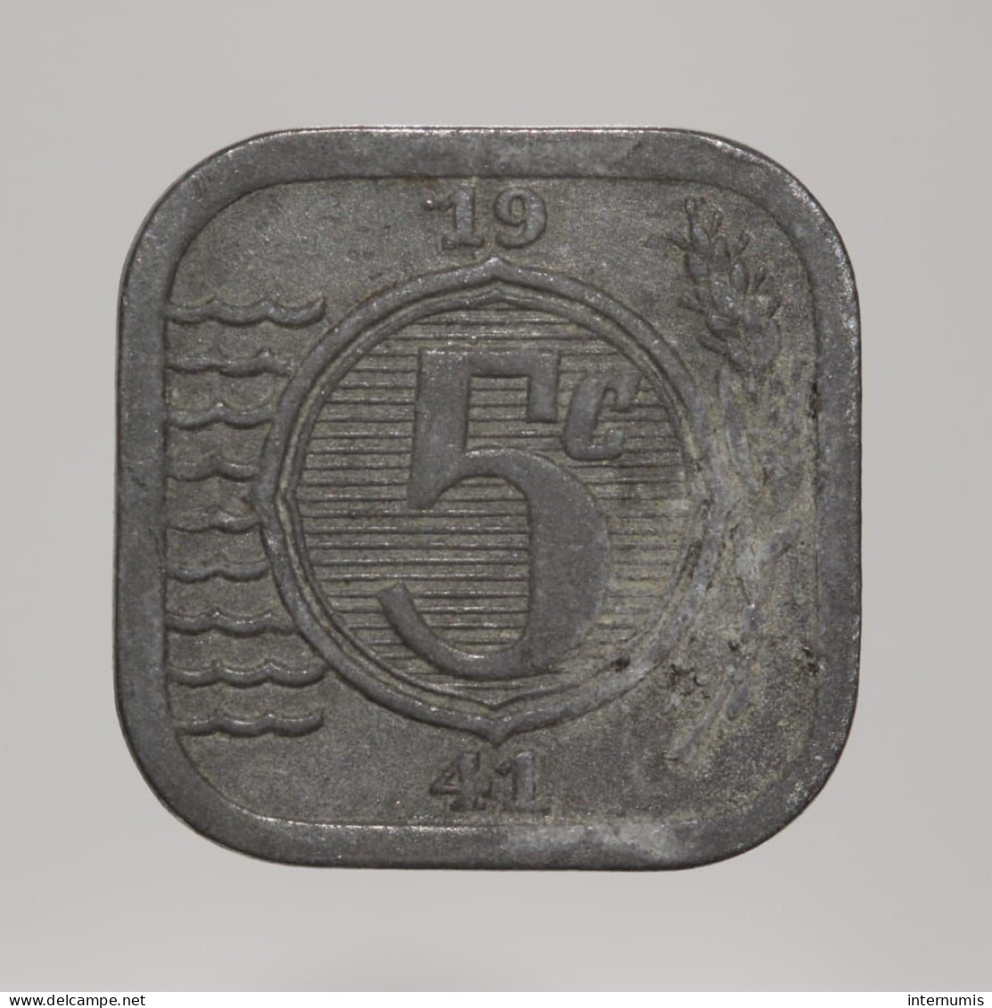 Pays Bas / Netherlands, German Occupation, 5 Cents, 1941, Zinc, TTB (EF), KM#17 - 5 Centavos