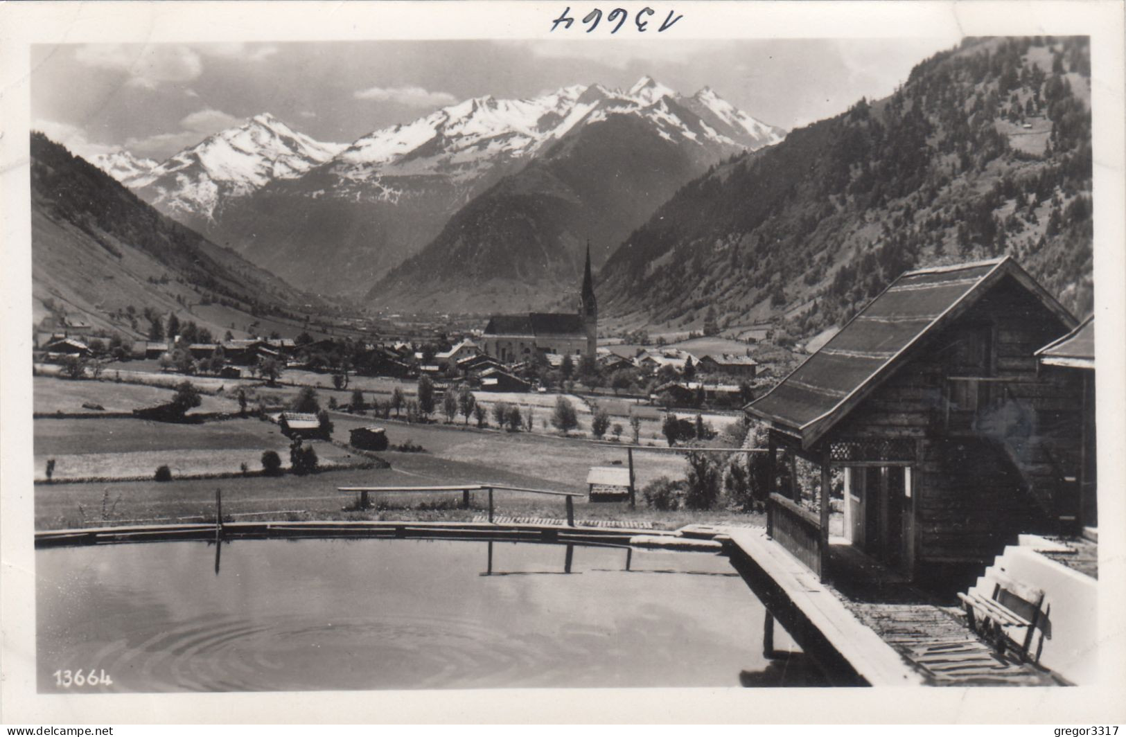 E285) RAURIS Gegen Hohen Sonnblick Und Ritterkopf - Raurisertal Salzburg Holzhaus U. Becken Im Vordergrund - Rauris