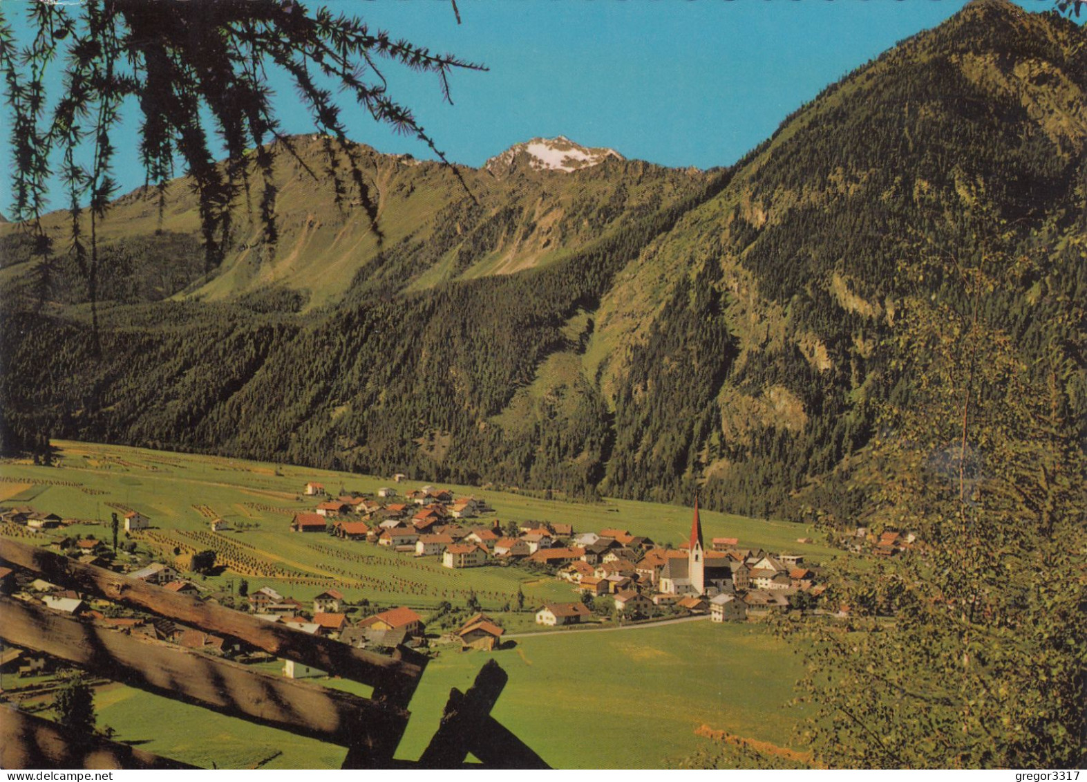 E287) UMHAUSEN - Ötztal - Tirol - Schöne ältere Färbige Ansicht - Kirche U. Häuser Mit Feldern - Umhausen