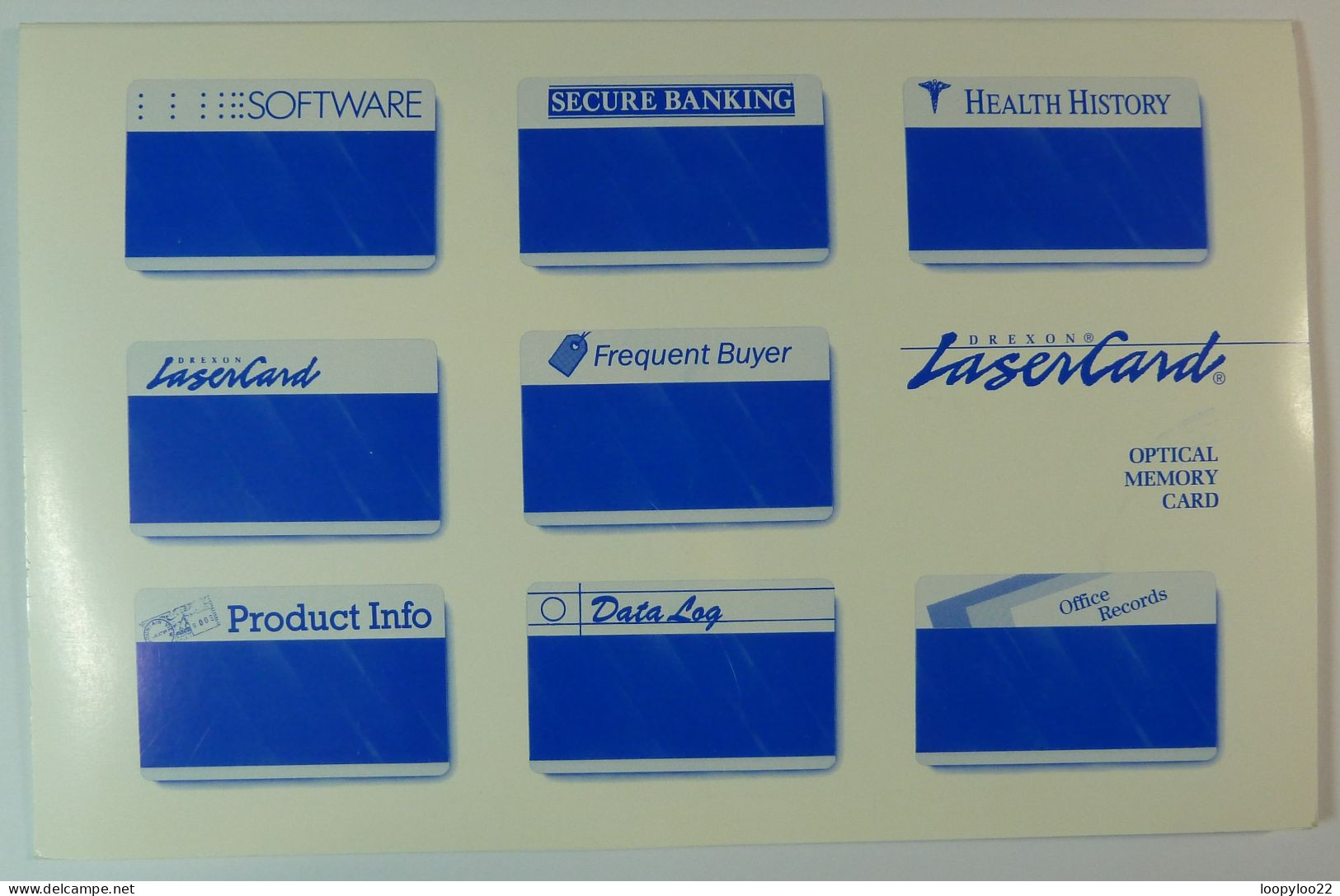 USA - UK - LaserCard Systems - Sample Laser Card - Optical Memory - In Original Folder - Otros & Sin Clasificación