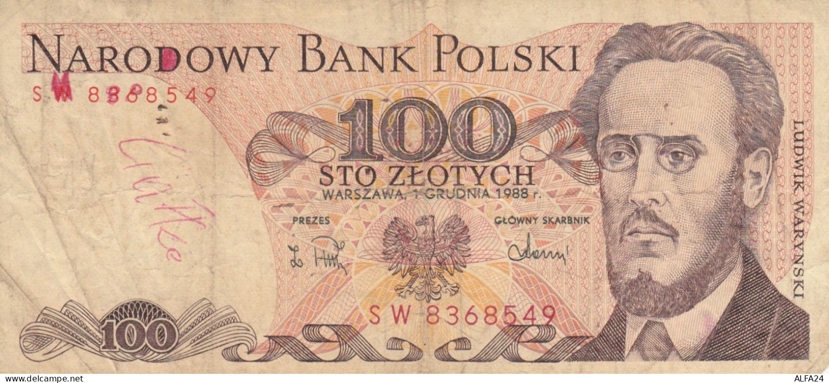 BANCONOTA POLONIA 100 (XR1232 - Pologne