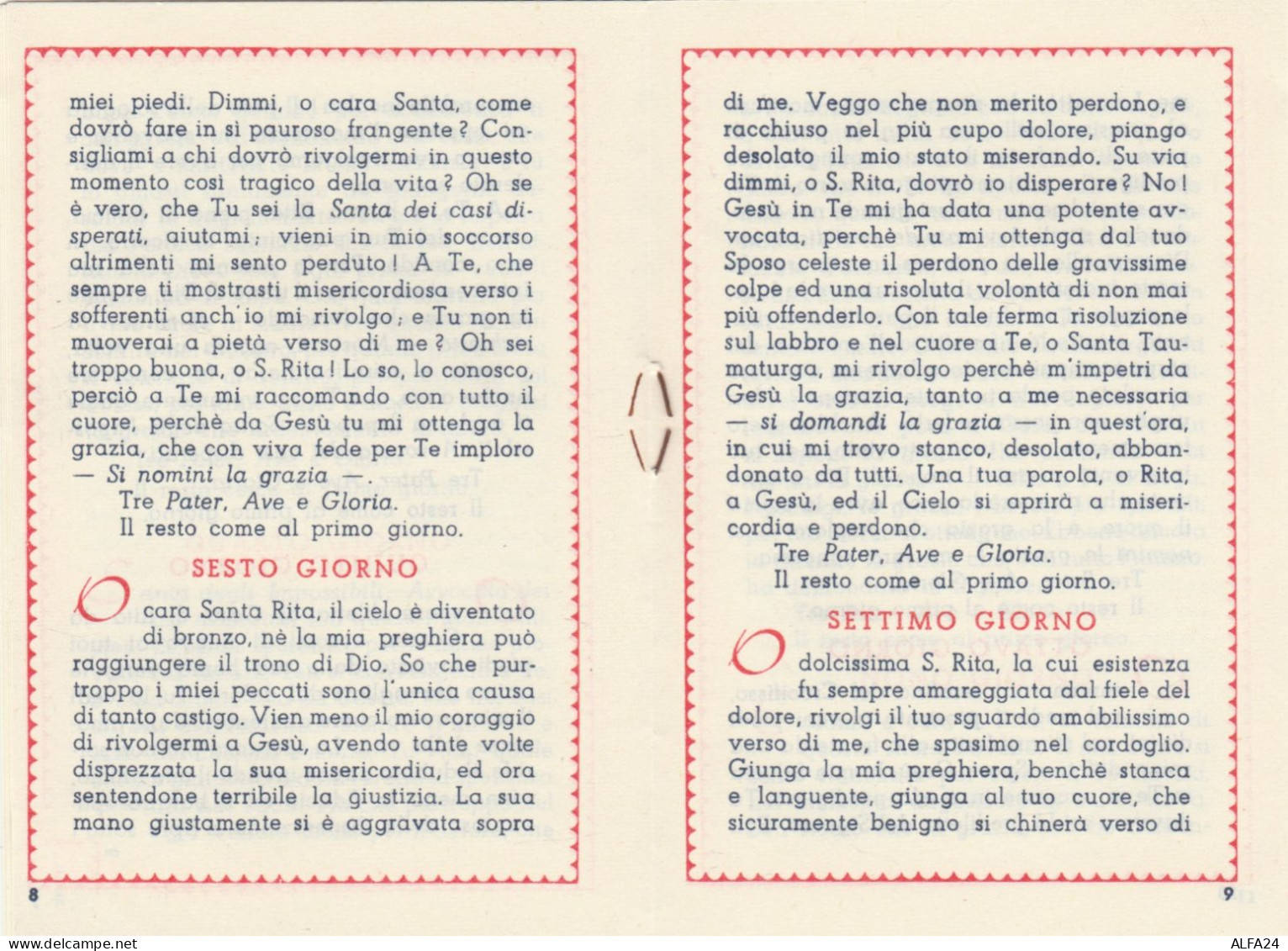 LIBRICCINO NOVENA S.RITA DA CASCIA (XR1190 - Alte Bücher