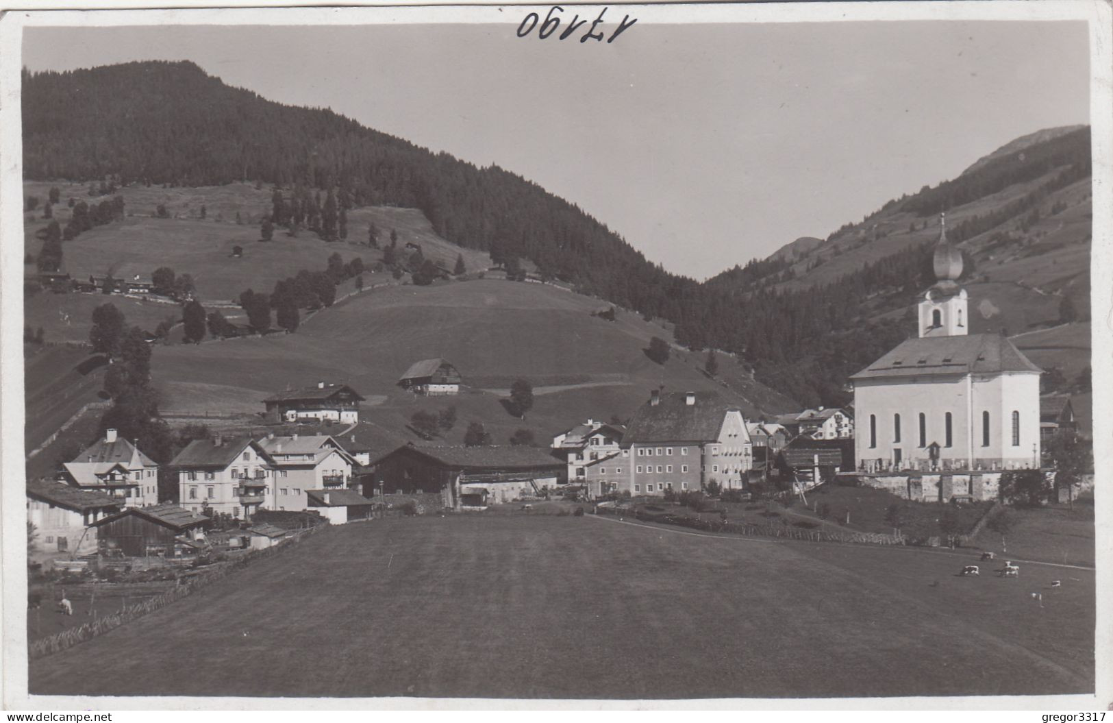 E311) SAALBACH - Schöne Alte Hochglanz FOTO AK 1933 Häuser DETAILS Mit Kirche - Saalbach
