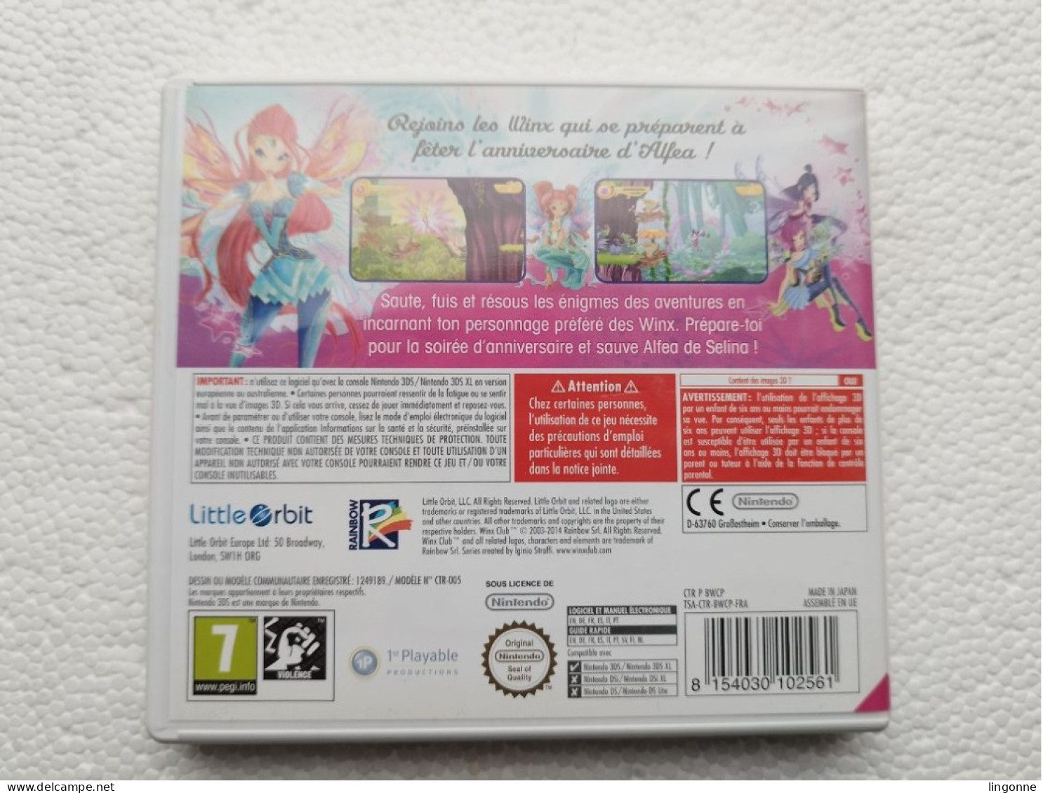 Jeu Winx Club Au Secours D'Alfea Nintendo 3DS - Nintendo 3DS