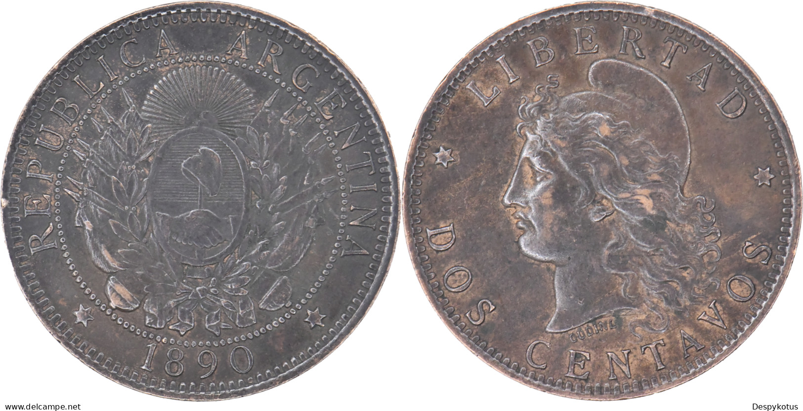 ARGENTINE - 1890 - Dos Centavos - 17-168 - Argentina