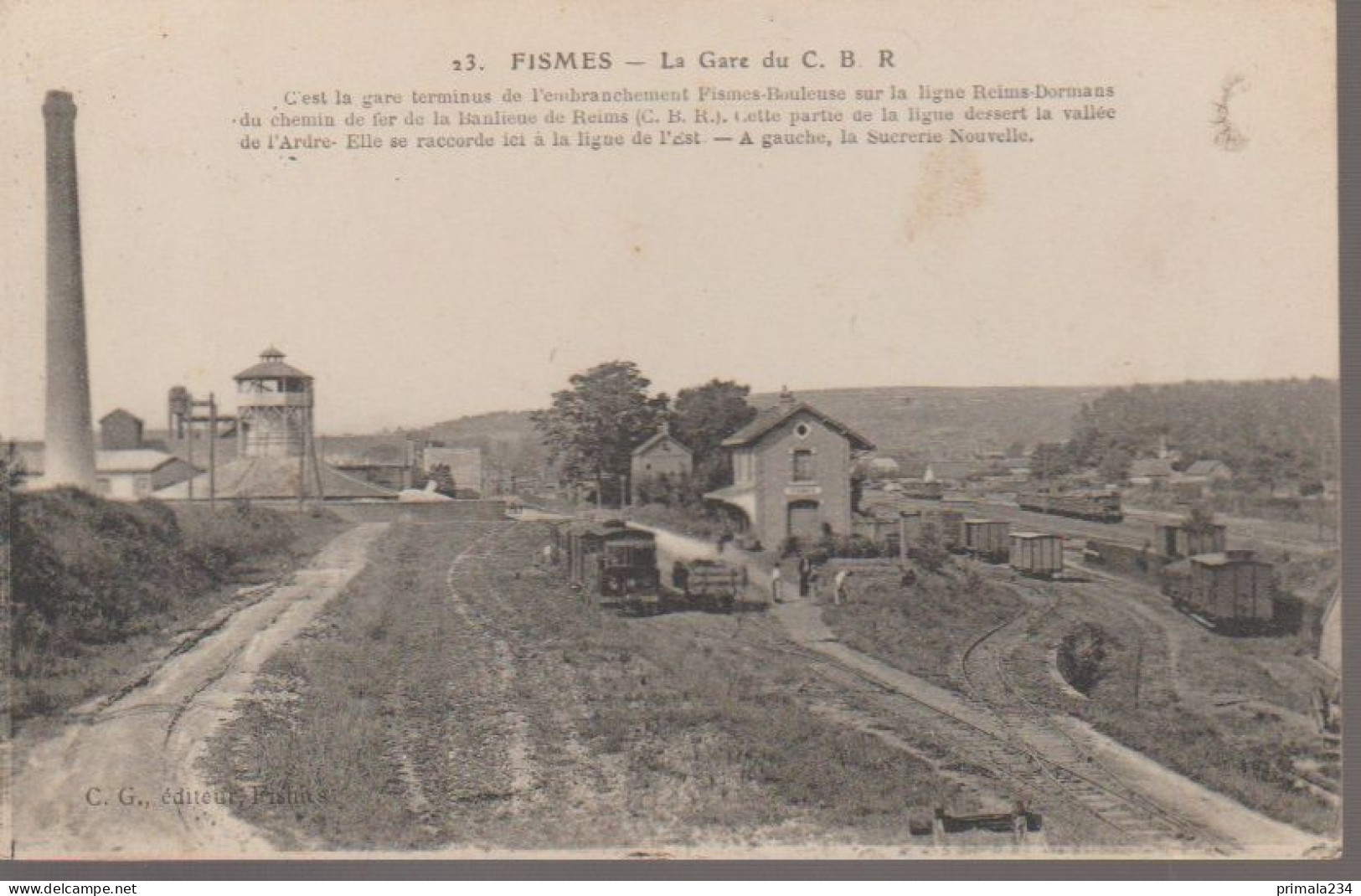 FISMES - LA GARE DU C.B.R. - Fismes