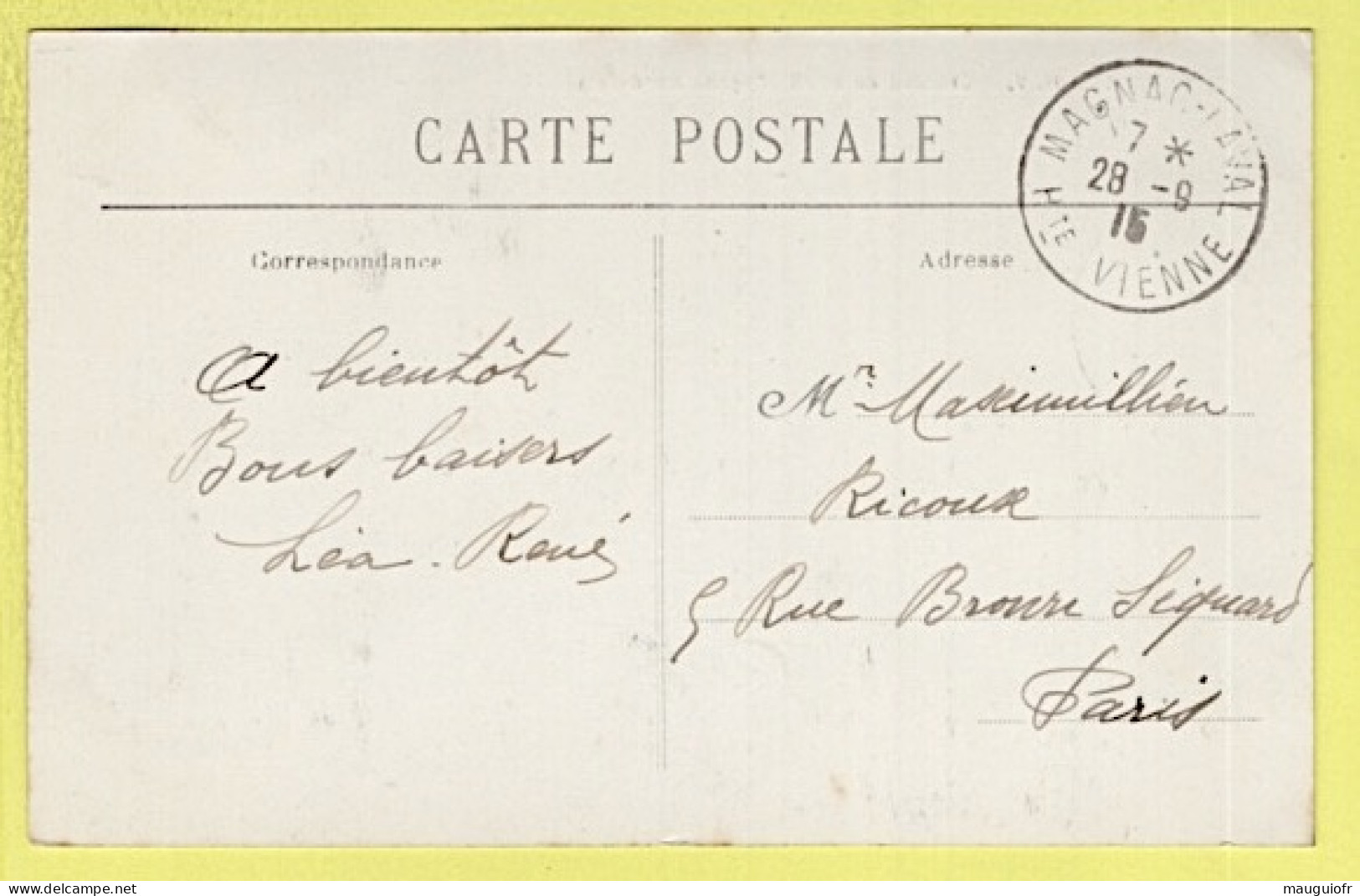 87 HAUTE-VIENNE / SAINT PRIEST TAURION / CHÂTEAU DE BORT / 1915 - Saint Priest Taurion