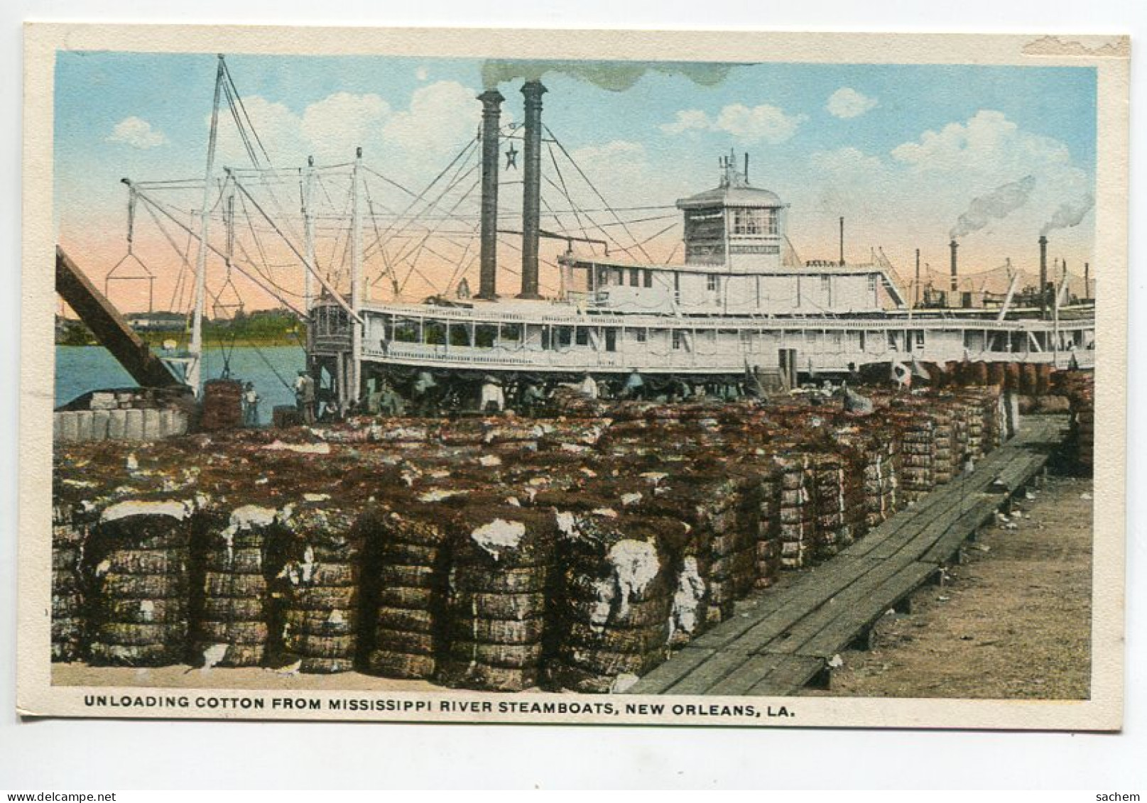 ETATS UNIS NEW ORLEANS Port  Quai Chargement  Unloading Cotton        D23  2020  - New Orleans