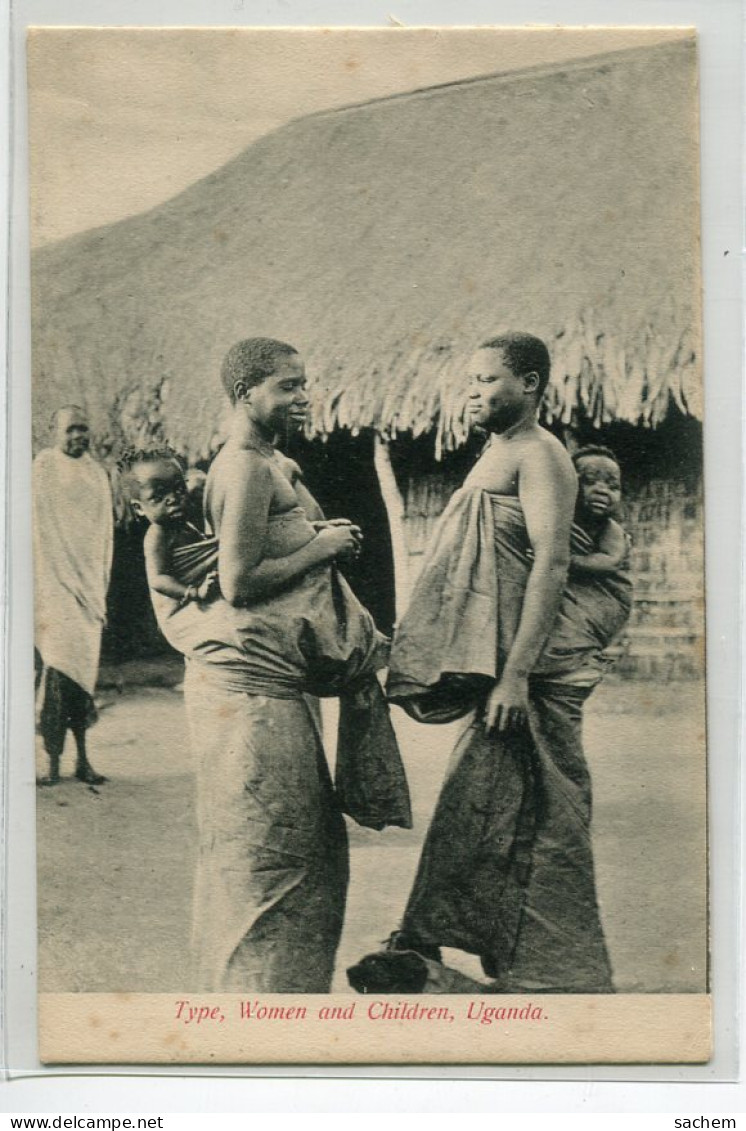 OUGANDA UGANDA Carte Rare Femmes Indigènes Et Bébés Type Women And Children 1900 Dos Non Divisé    D01 2021 - Oeganda