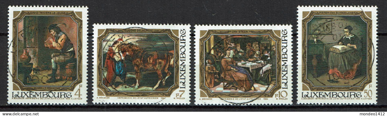 Luxembourg 1984 - YT 1050/1063 - Paintings From Pescatore Museum, Peinture, Tableaux - Usati