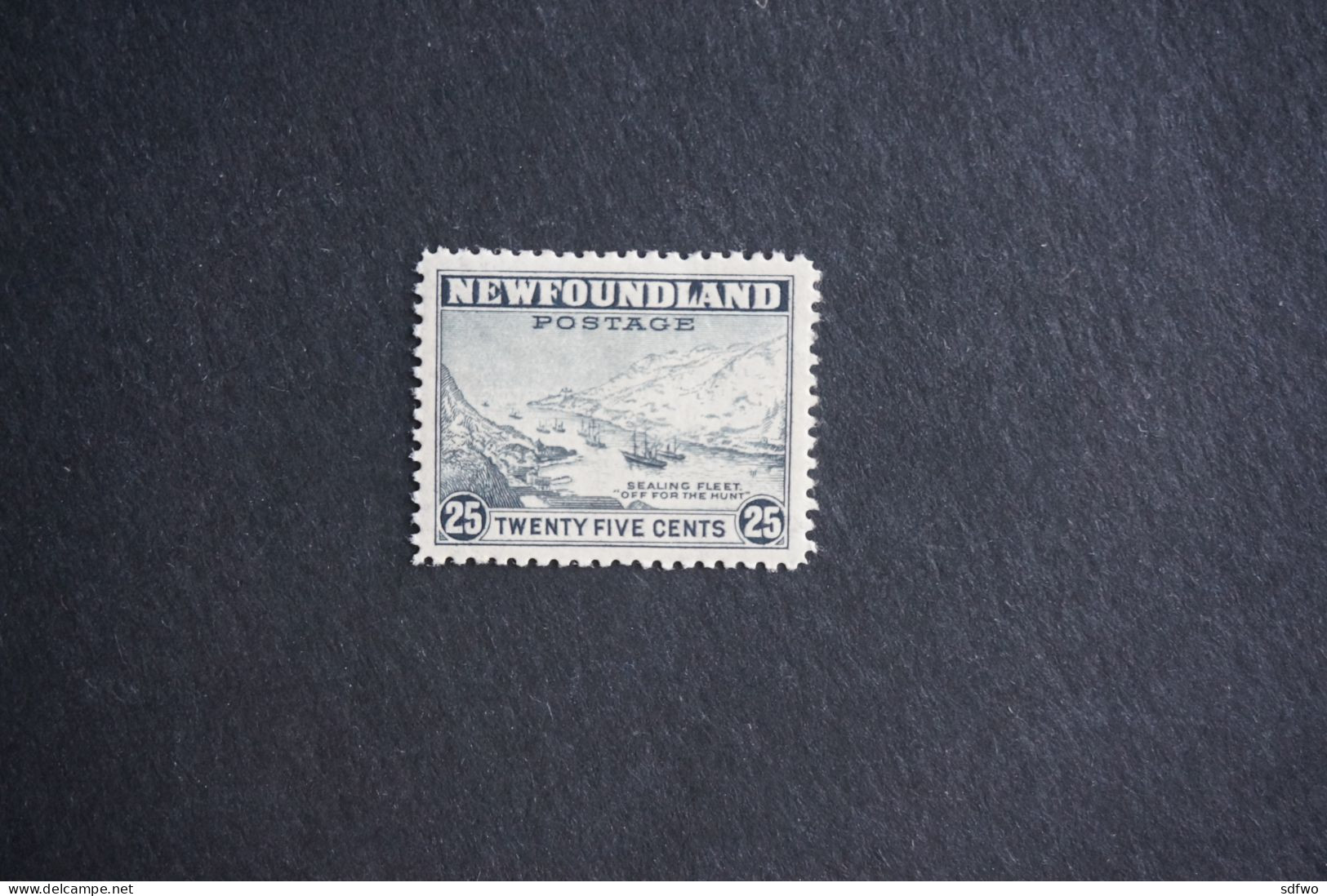 (T7) Newfoundland Canada - Sealing Fleet 25c (MH) - 1865-1902