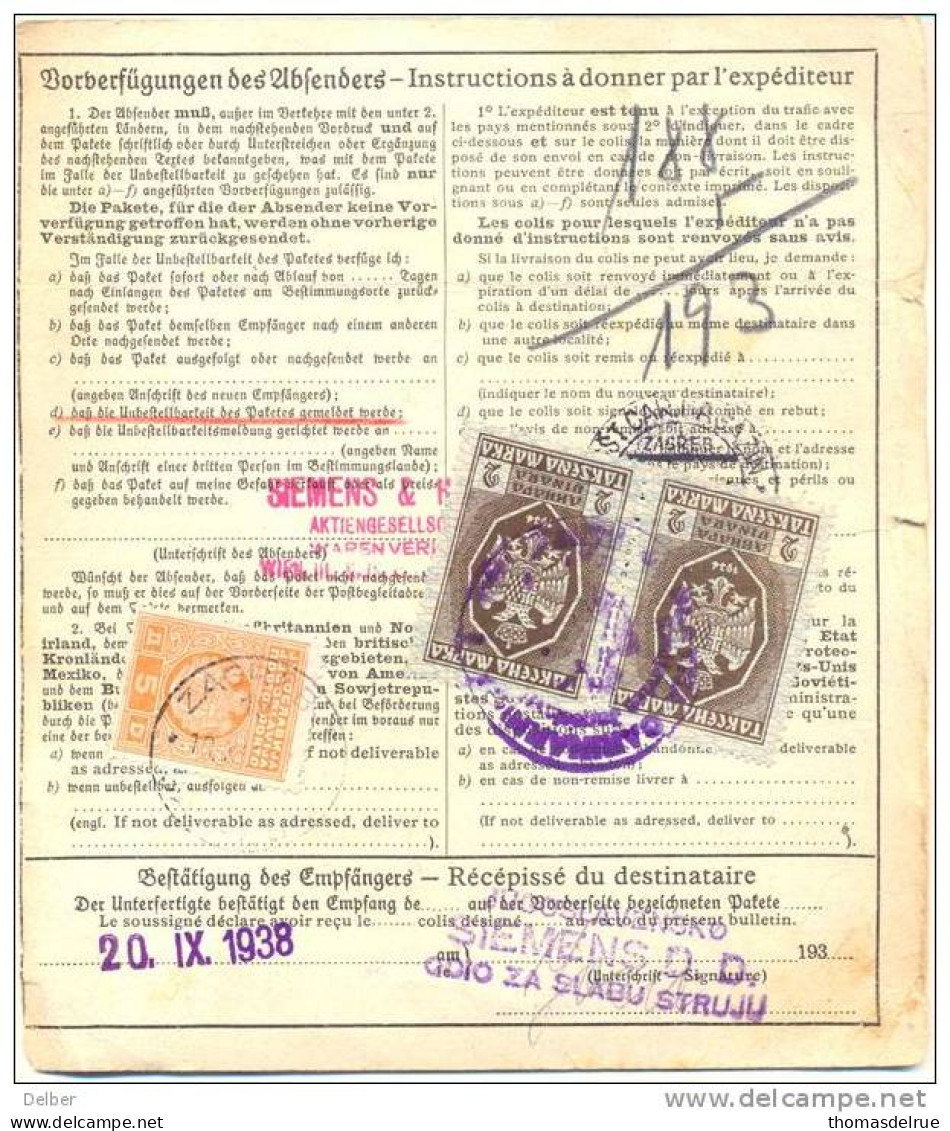 _Np515: Post Paket  Van Oostenrijk (Duitsland) > Zagreb: Met Taks.. - Postage Due