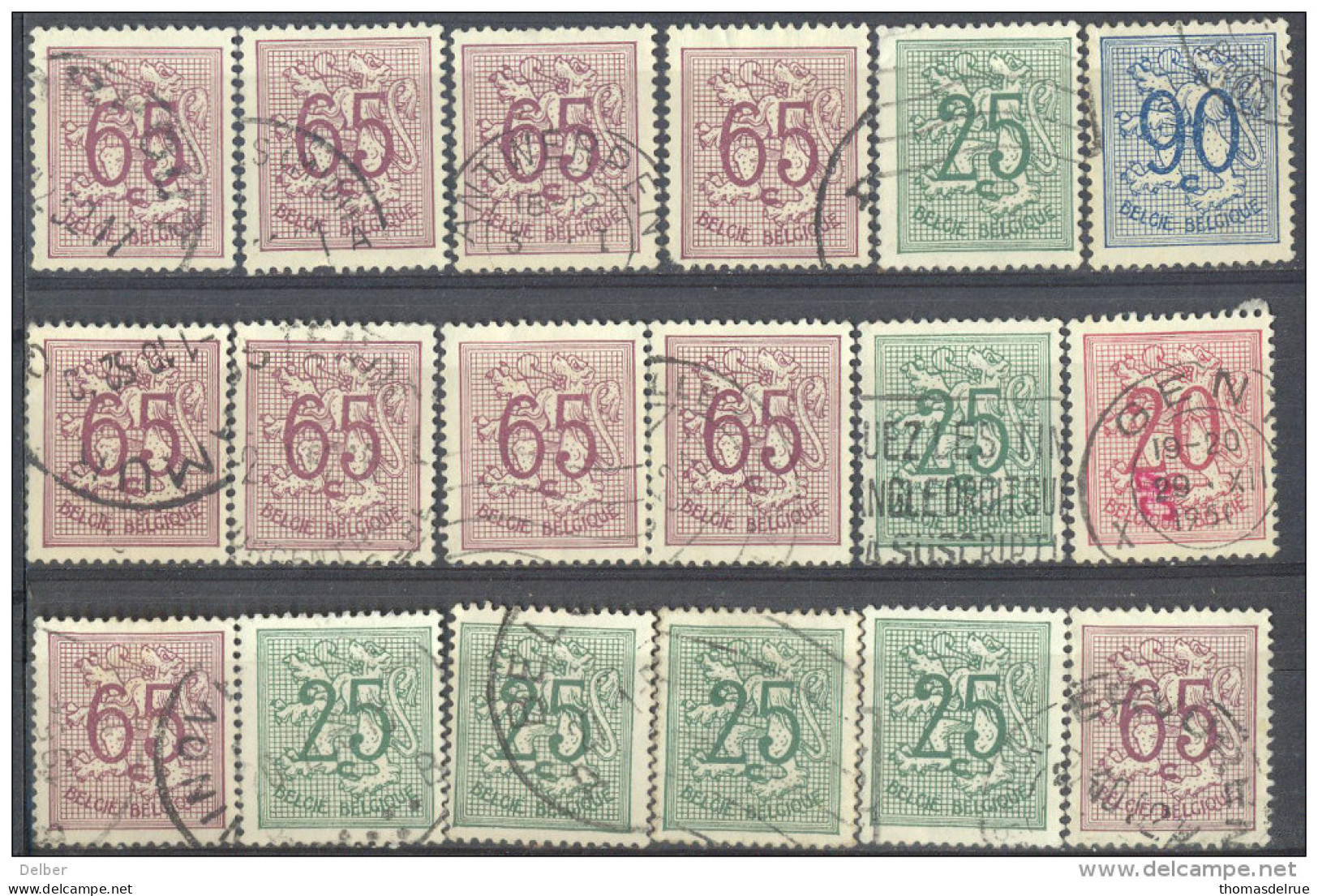 3Rv583: Restje Van 18 Zegels... .om Verder Uit Te Zoeken... - 1951-1975 Heraldieke Leeuw