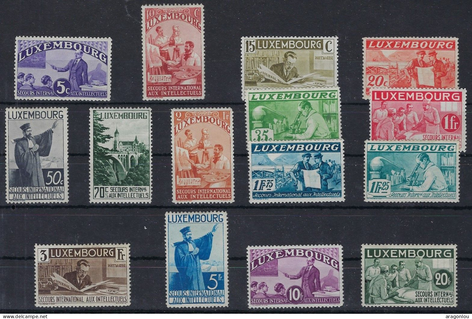 Luxembourg - Luxemburg - Timbres -   1935   Intellectuels   Série    MNH** - Oblitérés