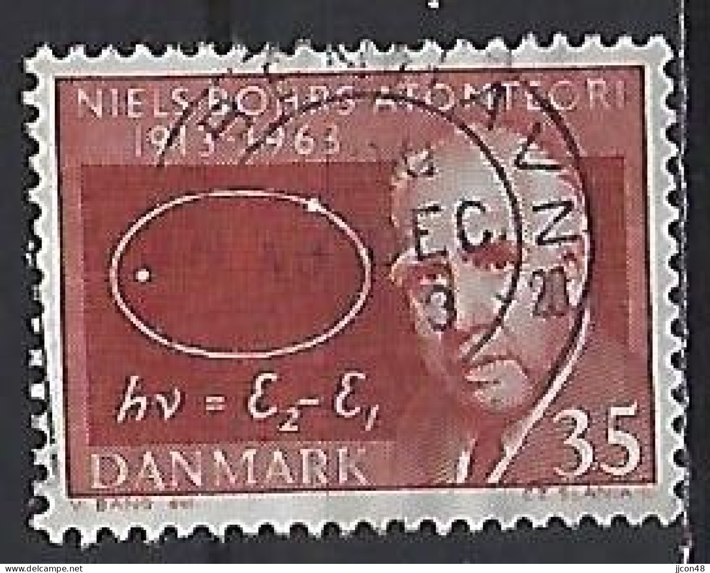 Denmark  1963  Niels Bohrs  (o) Mi.417x - Used Stamps