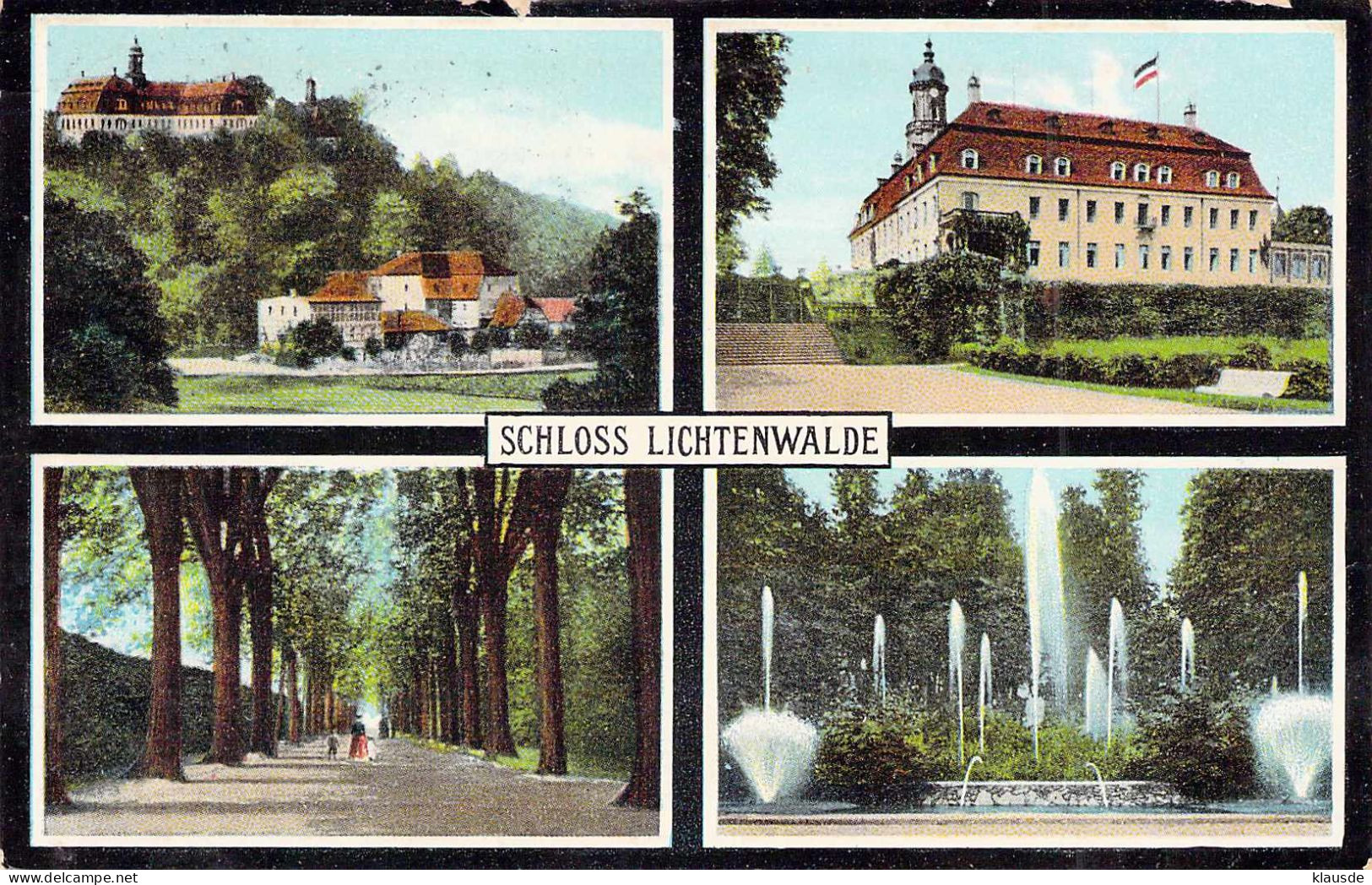 Schloss - Mehrbild Gel.1911 Soldatenbrief - Niederwiesa