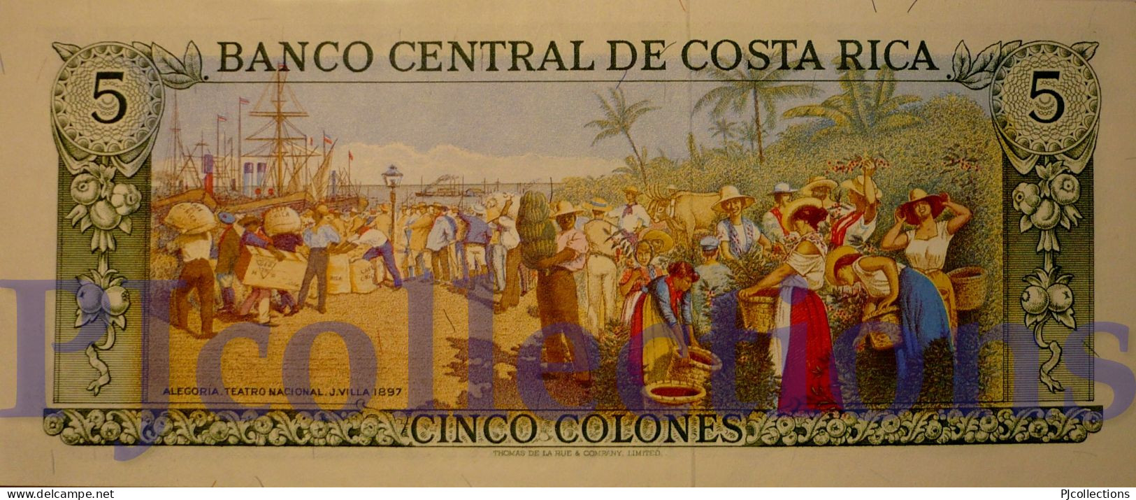 COSTA RICA 5 COLONES 1975 PICK 247 UNC - Costa Rica
