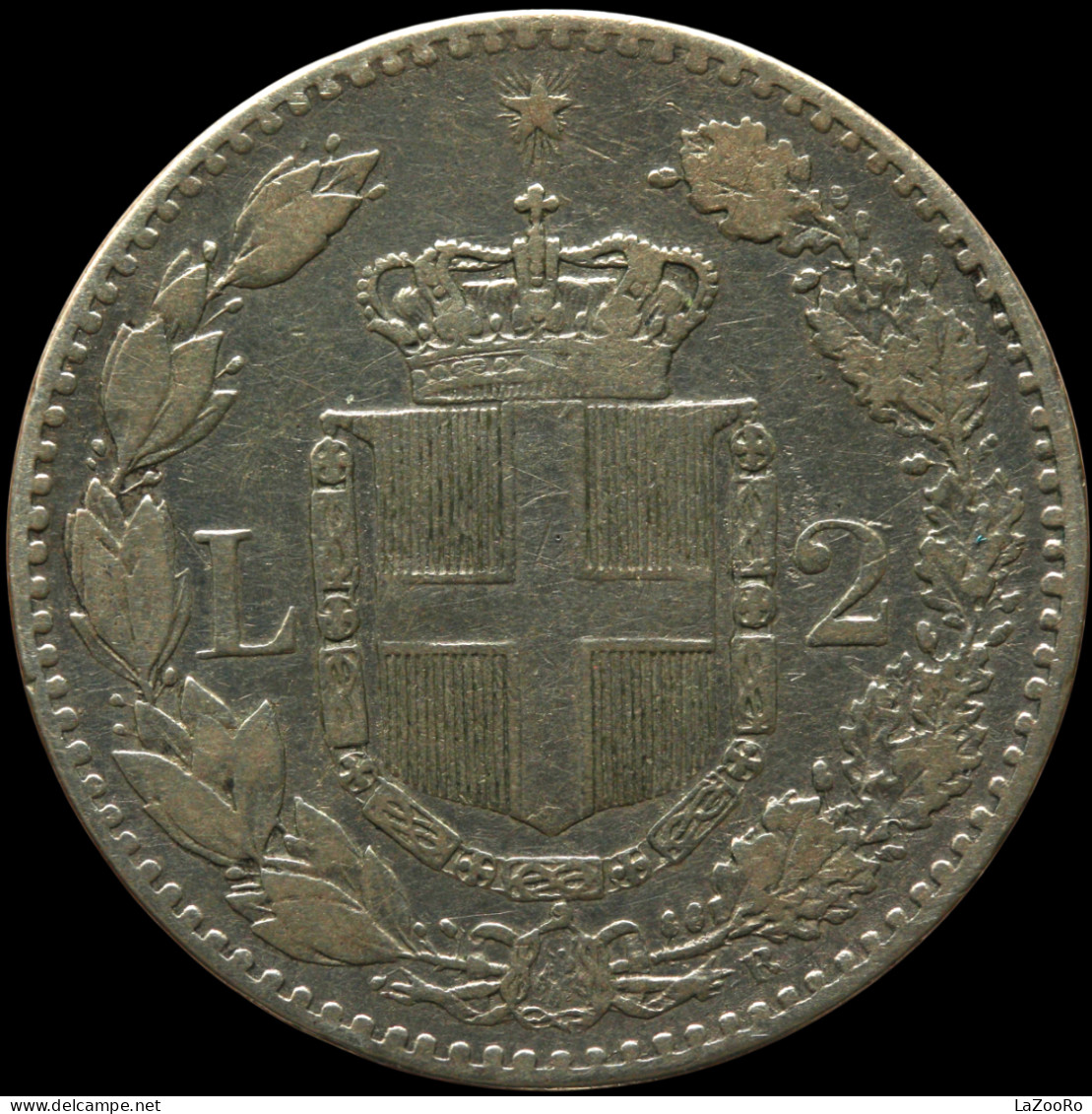LaZooRo: Italy 2 Lire 1887 R VF - Silver - 1878-1900 : Umberto I.