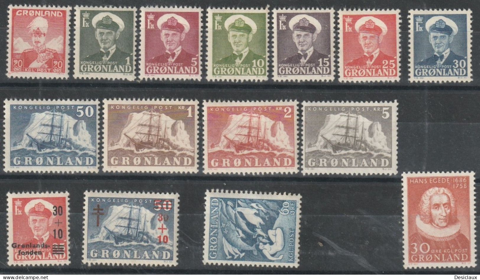 DANEMARK. GROENLAND. Lot De 15 Timbres Neufs Sans Charnière YT N° 6, 19/23A, 25/27, 30/33. TB. Voir Le Scan - Lots & Serien