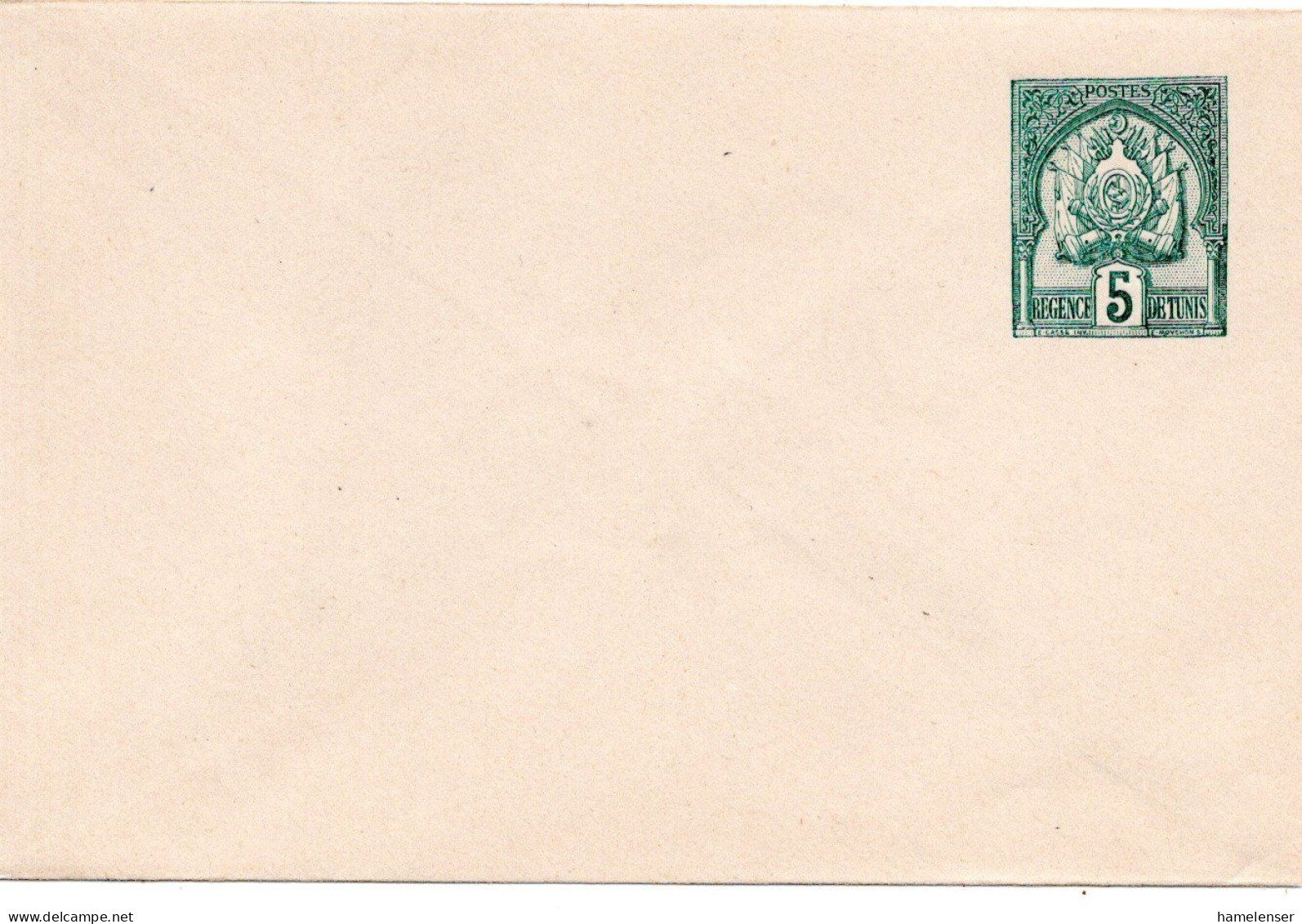 73274 - Tunesien - 1890 - 5c GAUmschlag, Ungebraucht - Storia Postale