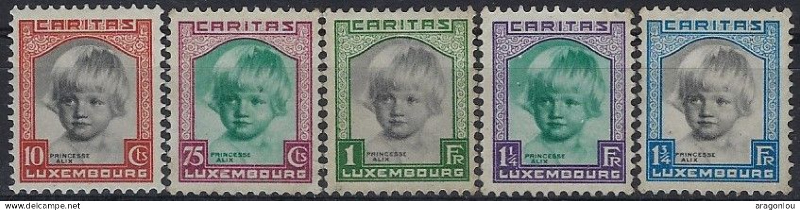 Luxembourg - Luxemburg - Timbres -   1931   Caritas Princesse Alix   Série   MH* - Oblitérés