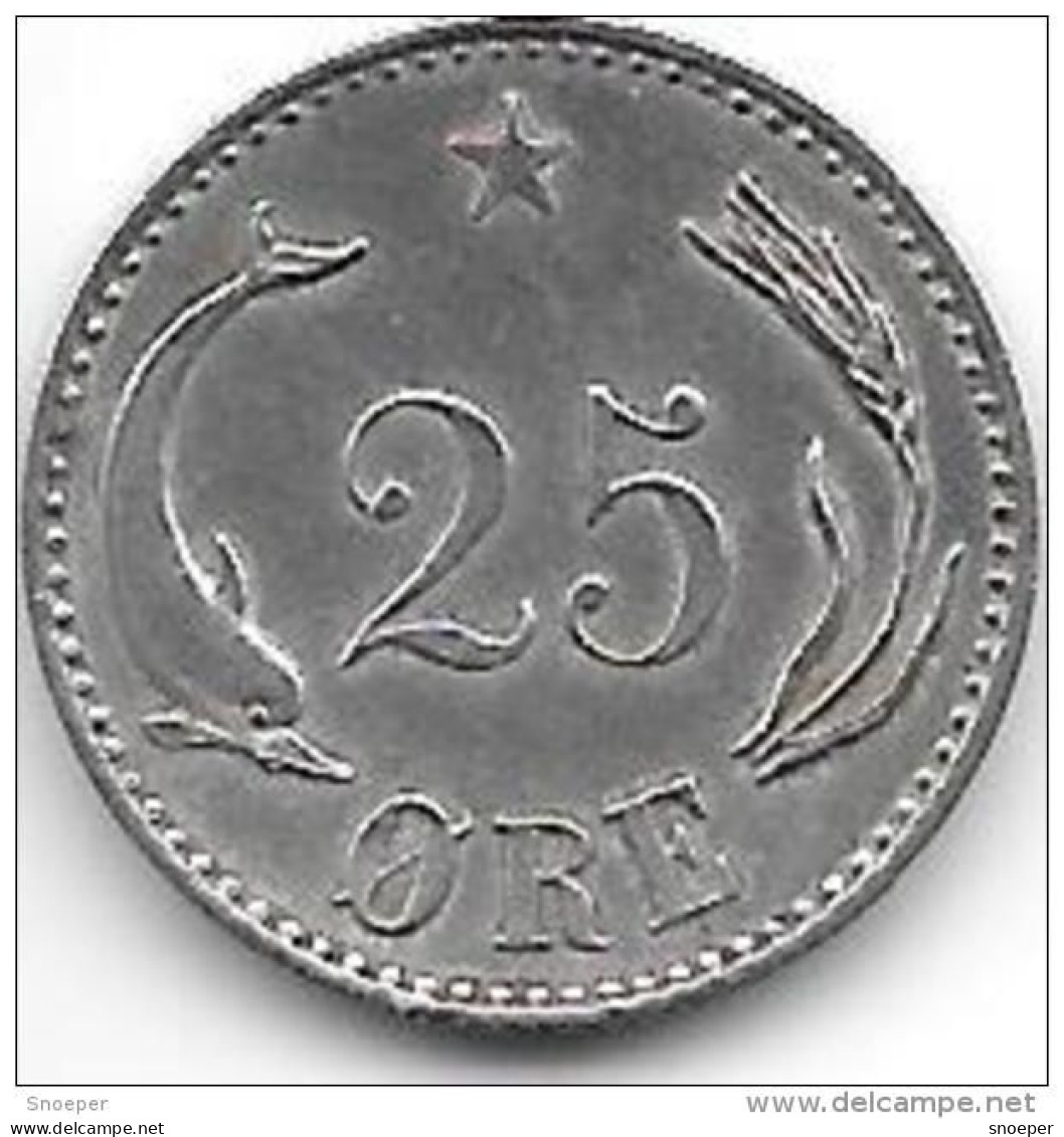 *Denmark 25 Ore  1894  Km 796.2   Xf Catalog Val 60,00$ - Danemark