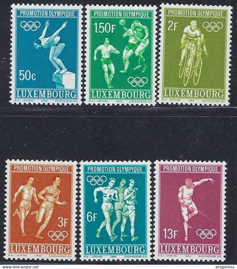 Luxembourg - Luxemburg - Timbres -   1968   Série Olympique    MNH** - Gebraucht