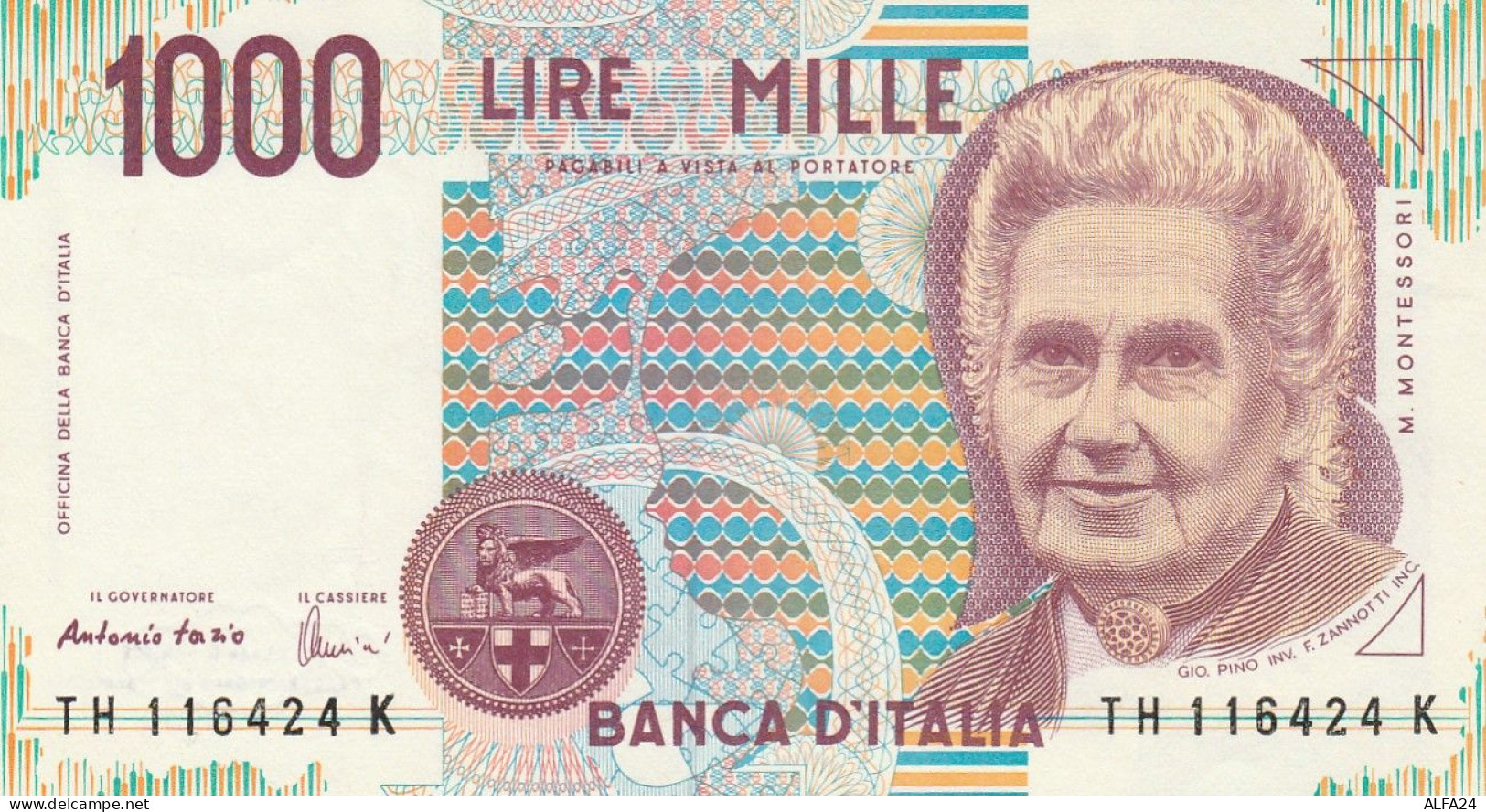 BANCONOTA ITALIA 1000 LIRE MONTESSORI -XF (Z1514 - 1000 Liras