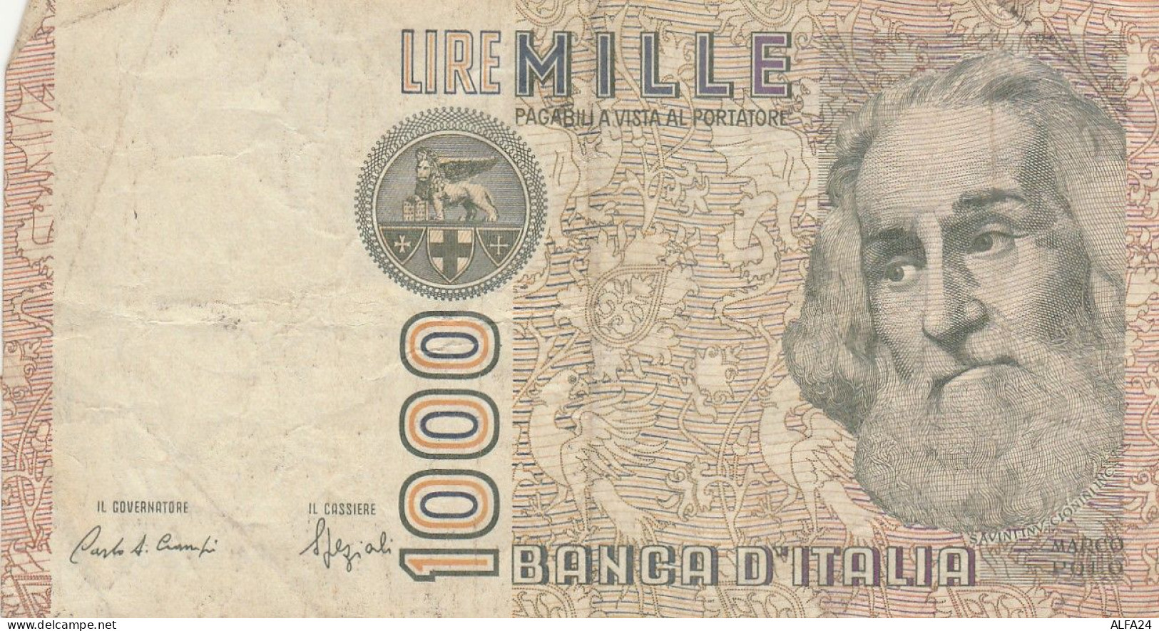 BANCONOTA ITALIA 1000 LIRE MARCO POLO VF (Z1507 - 1.000 Lire