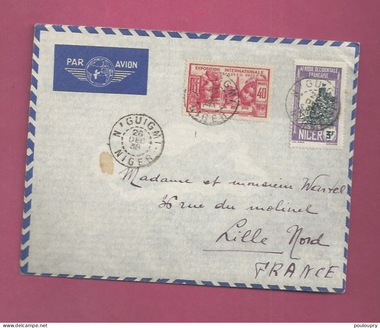 Lettre De 1938 Pour La France - YT N° 49 Et 59 - Exposition Internationale De Paris - Brieven En Documenten