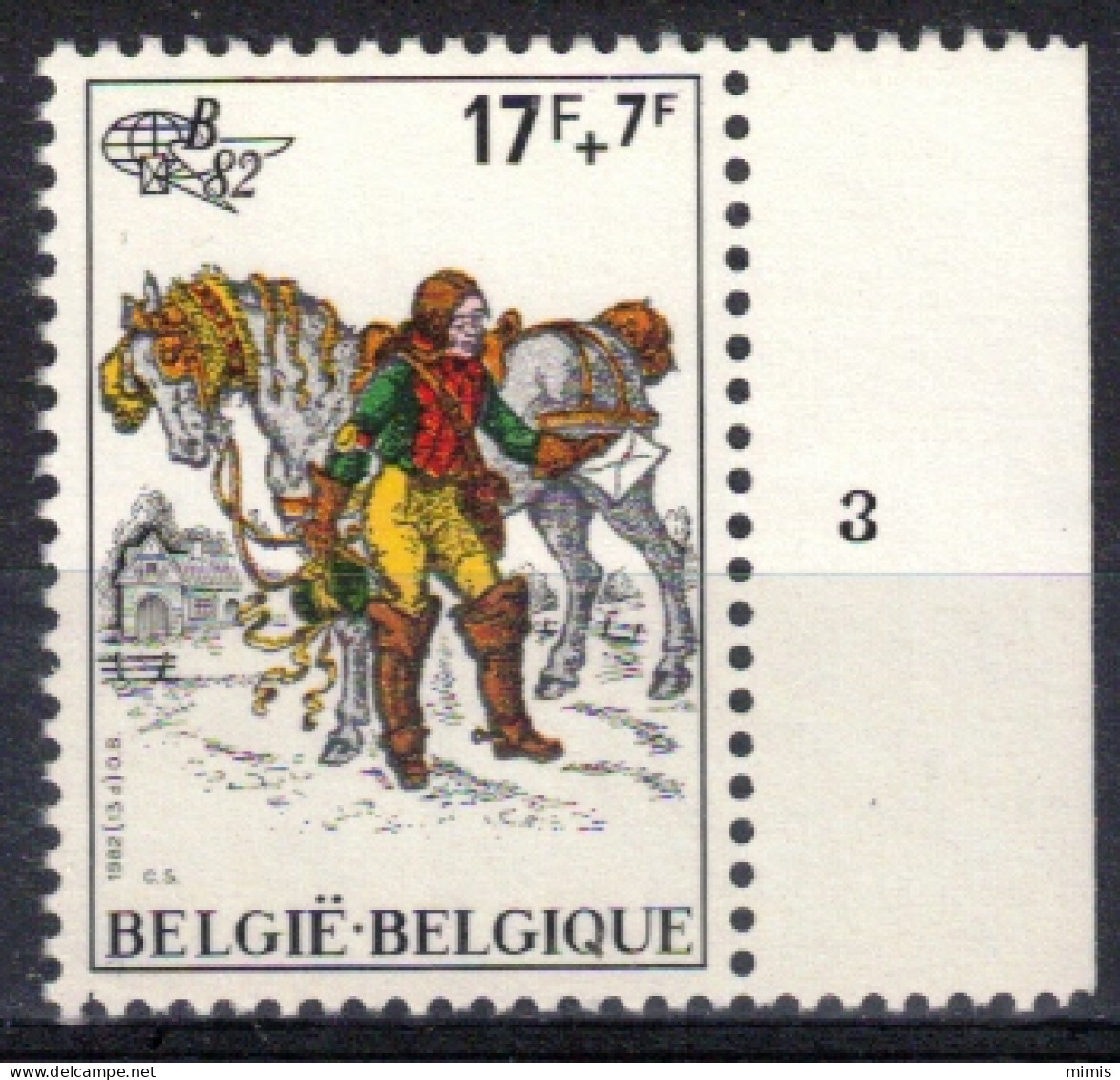 BELGIQUE          Planche N° 3          N° 2074 ** Neuf Sans Charnière - 1981-1990