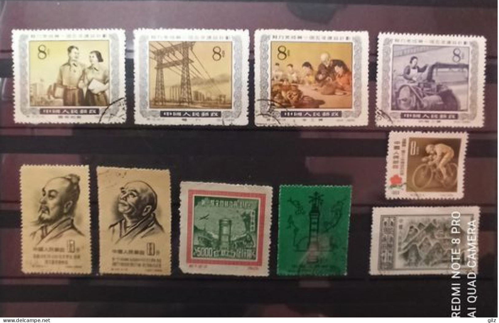 Chine Lot De 10 Timbres 1955-57 Oblitéré - Used Stamps