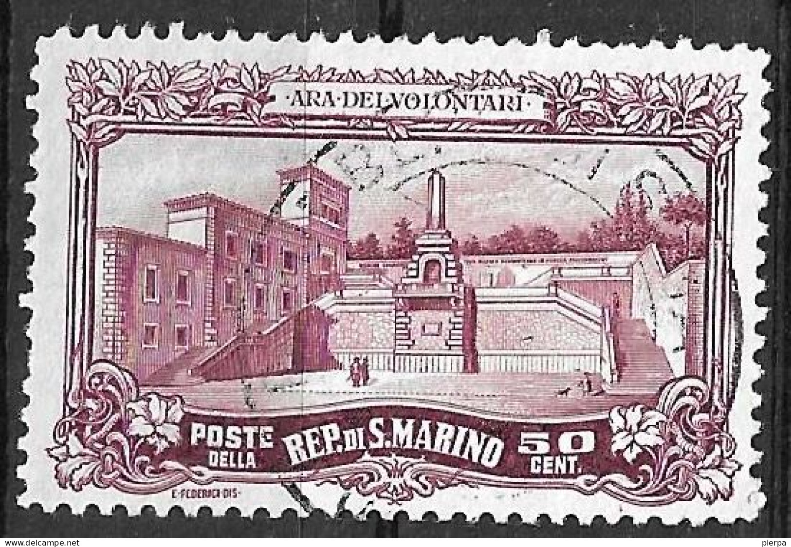 SAN MARINO - 1927 - MONUMENTO  - C. 50 -  USATO (YVERT 134 - MICHEL 138- SS 134) - Gebraucht